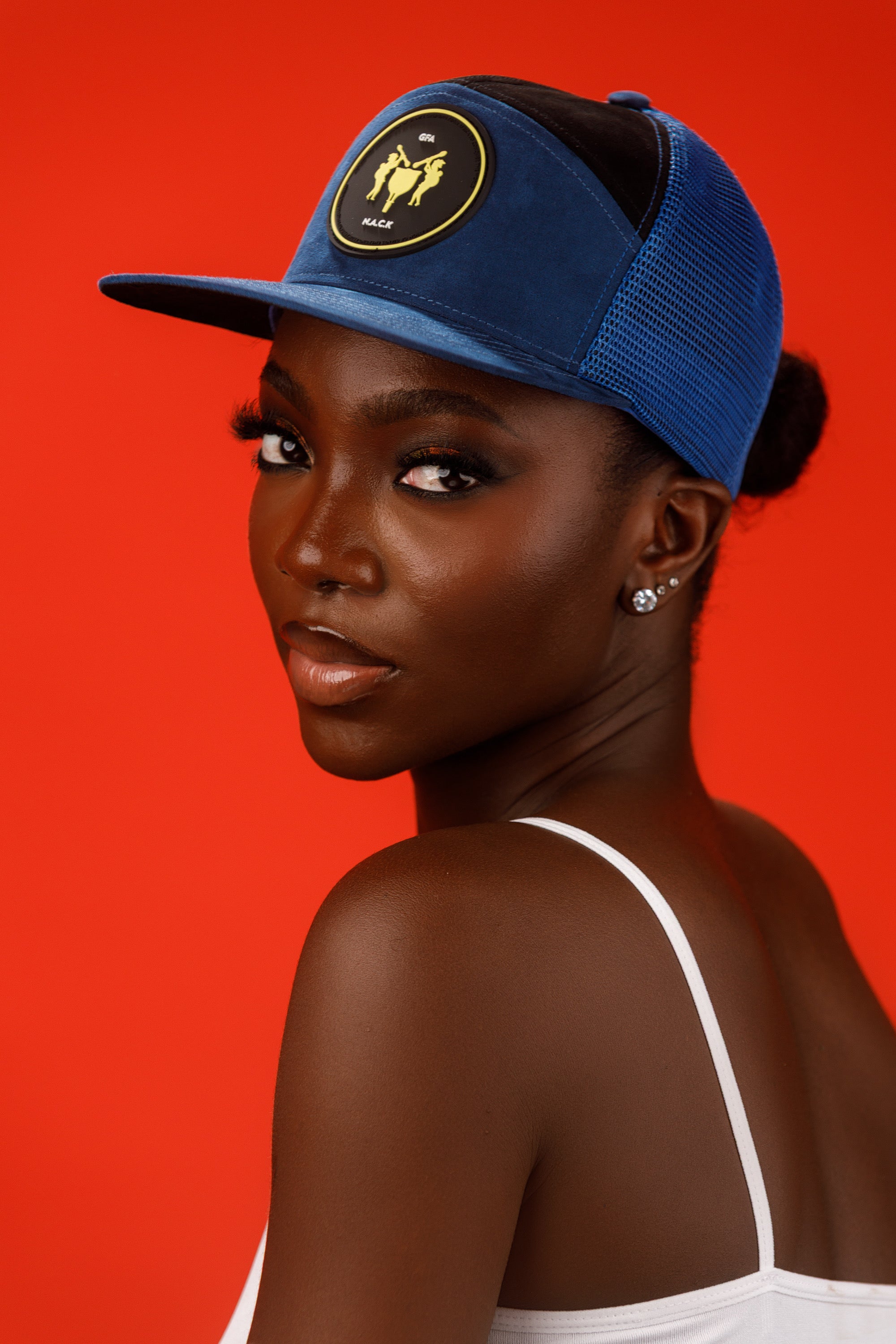 NACK GFA 7-Panel Cap in Blue