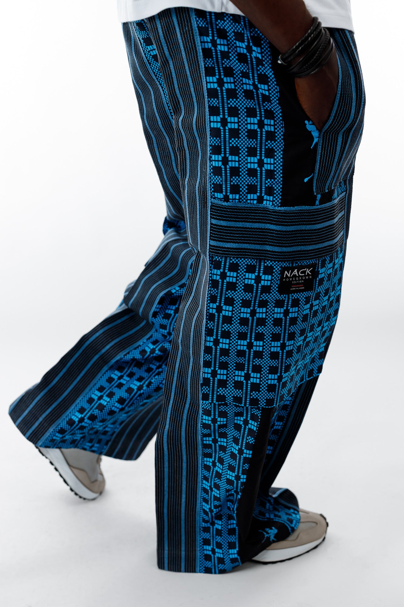 Afropop Mix Pant in Blue