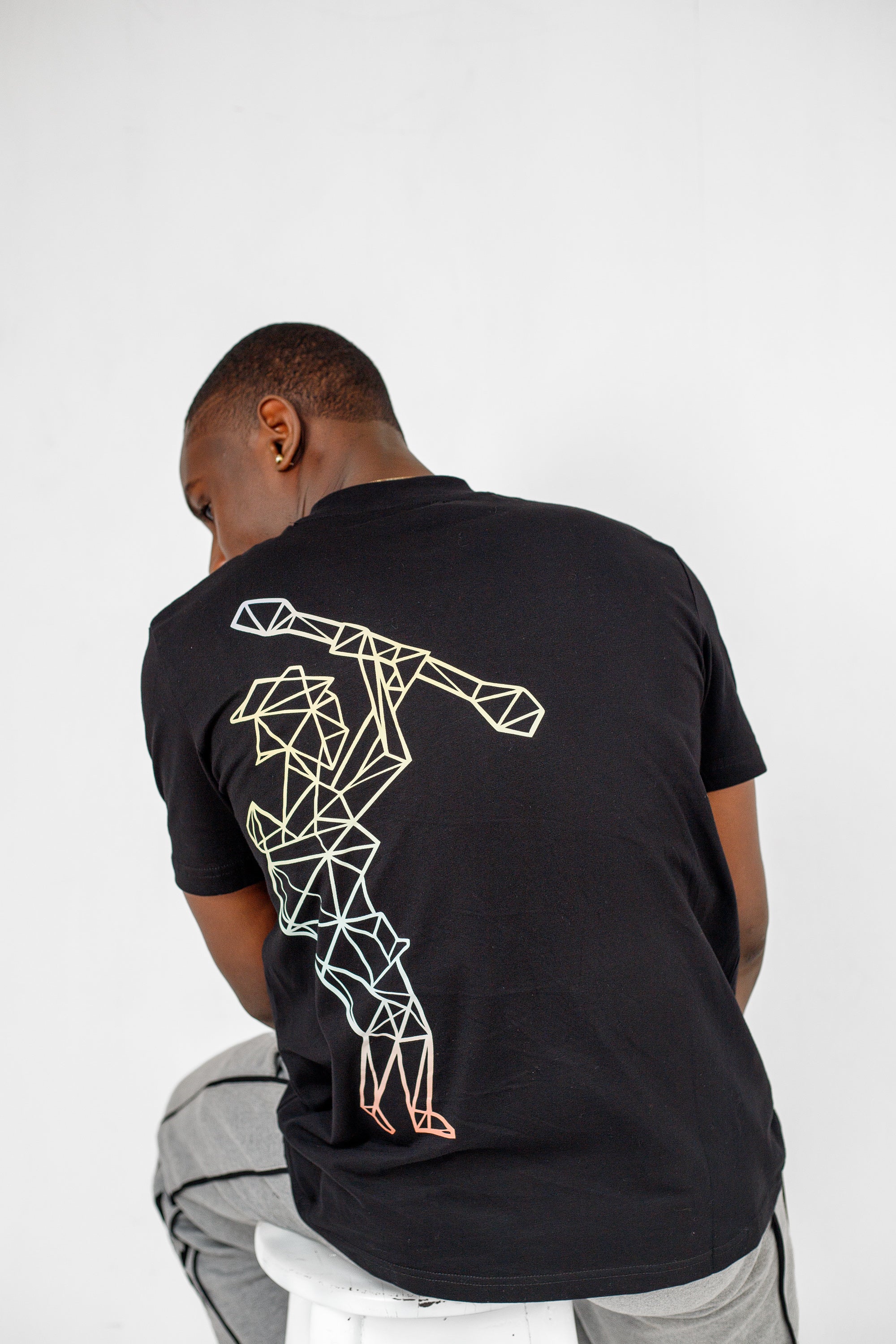 Geo Tee in Black