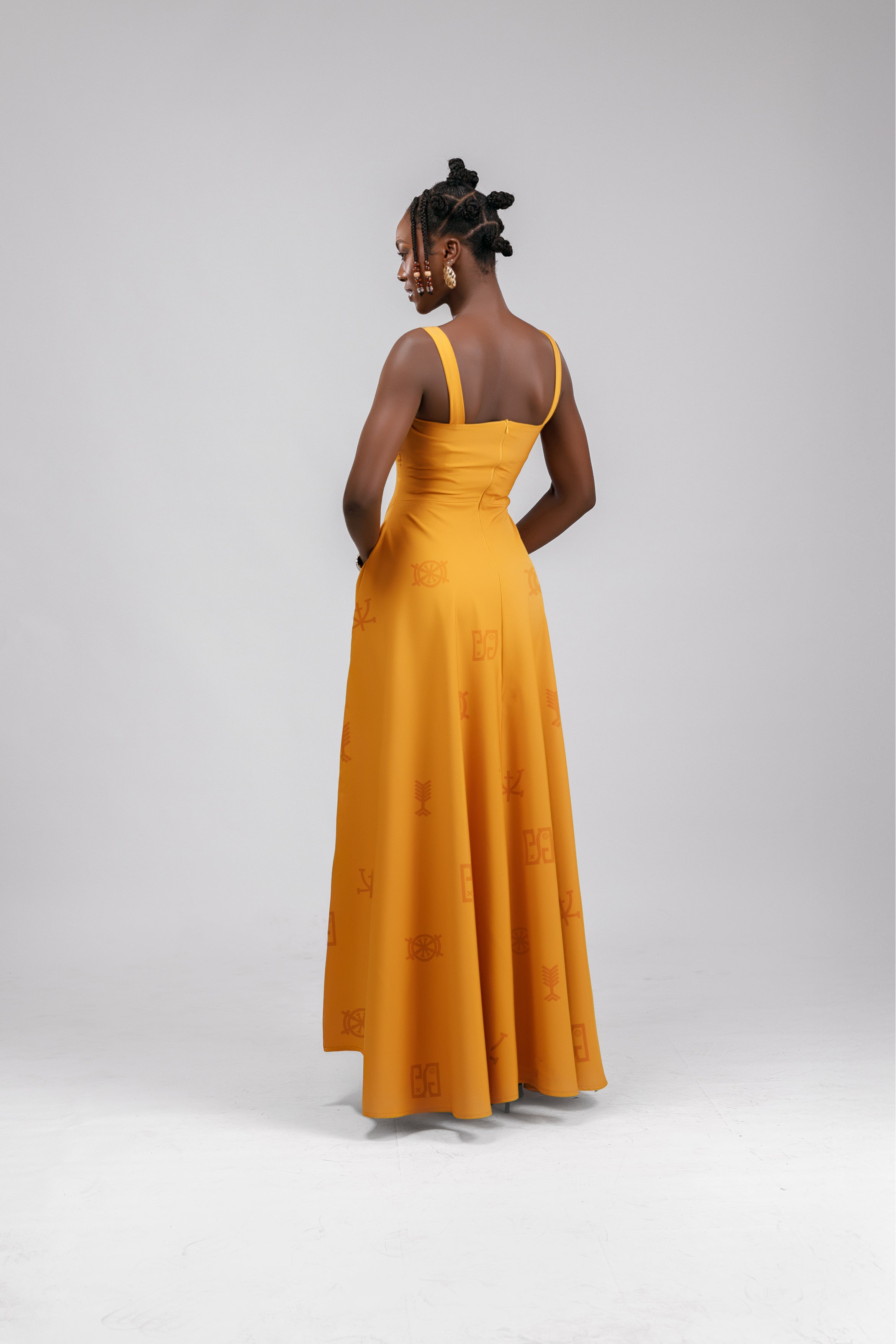 Oma Summer Dress in Gold