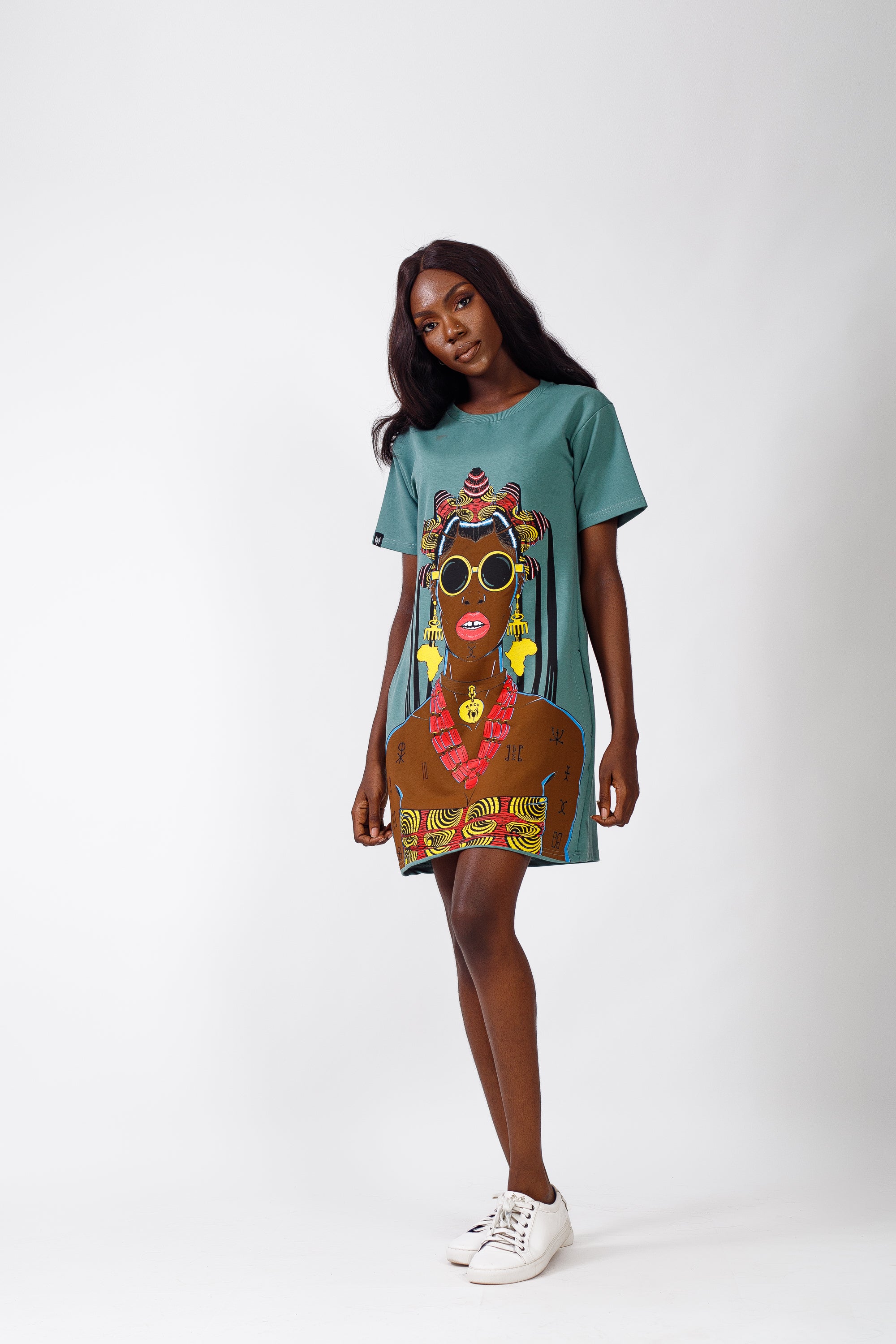 Adanma Dress in Green