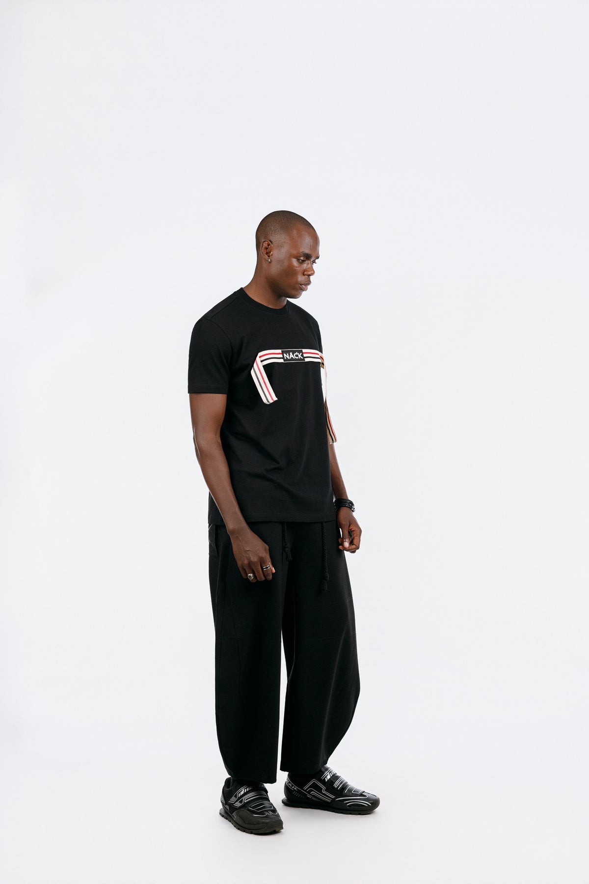 NACK Ribbon Tee in Black