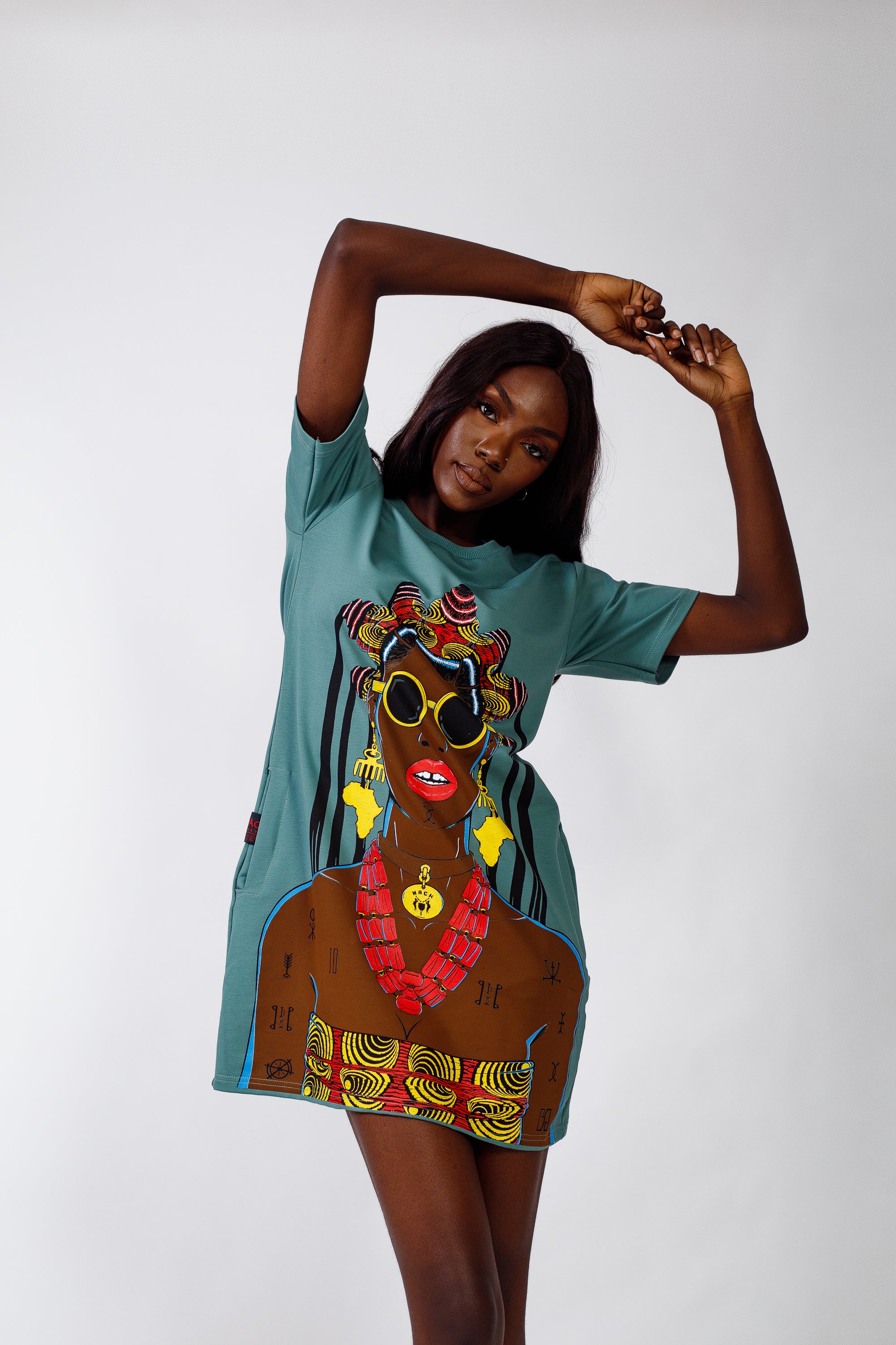 Adanma Dress in Green