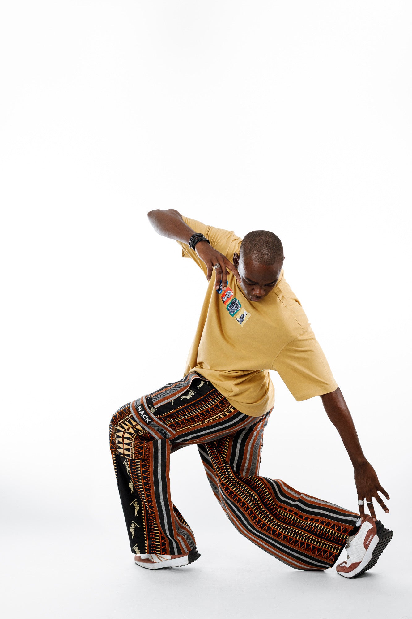 Afropop Mix Pant in Brown