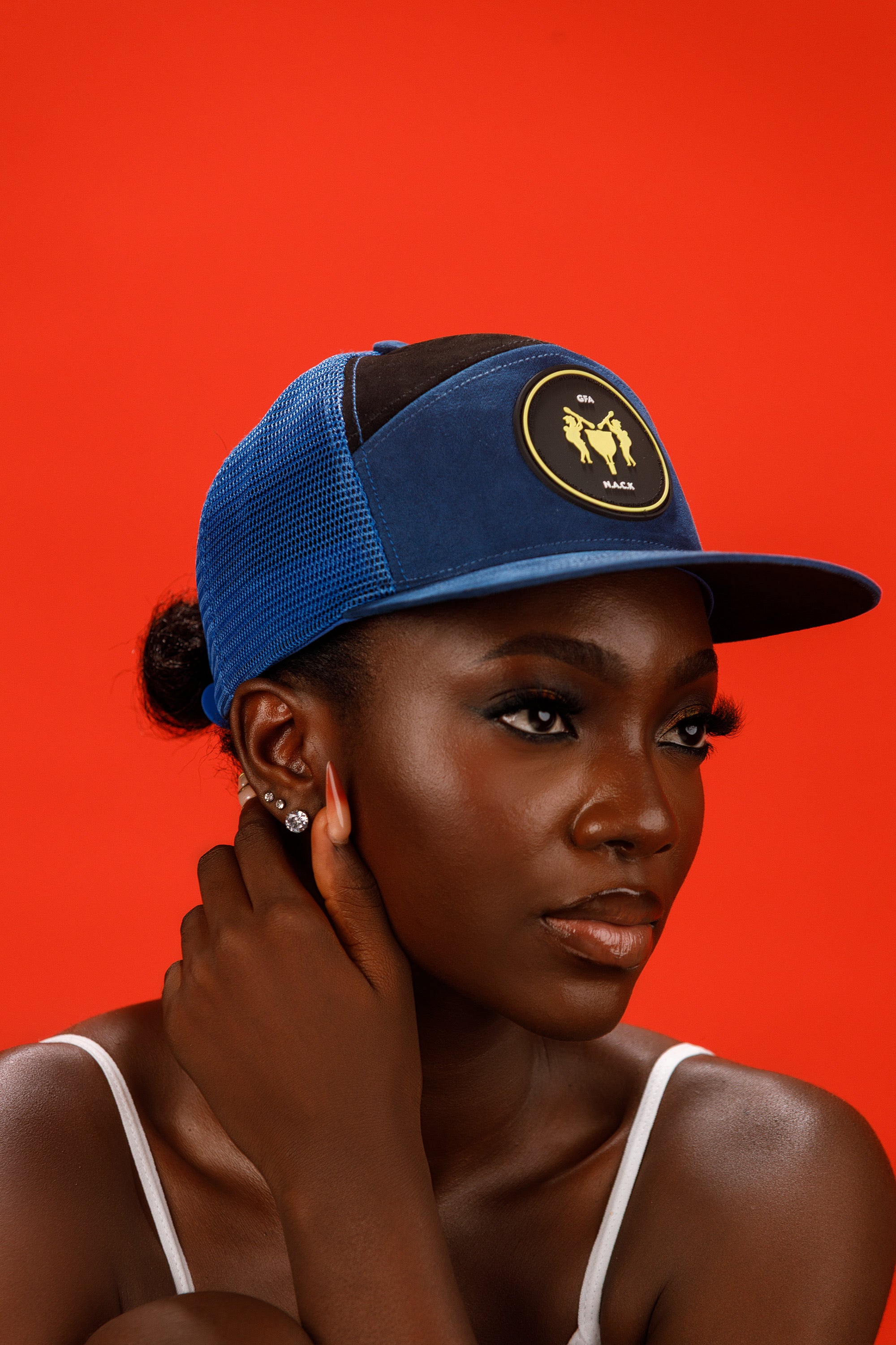 NACK GFA 7-Panel Cap in Blue