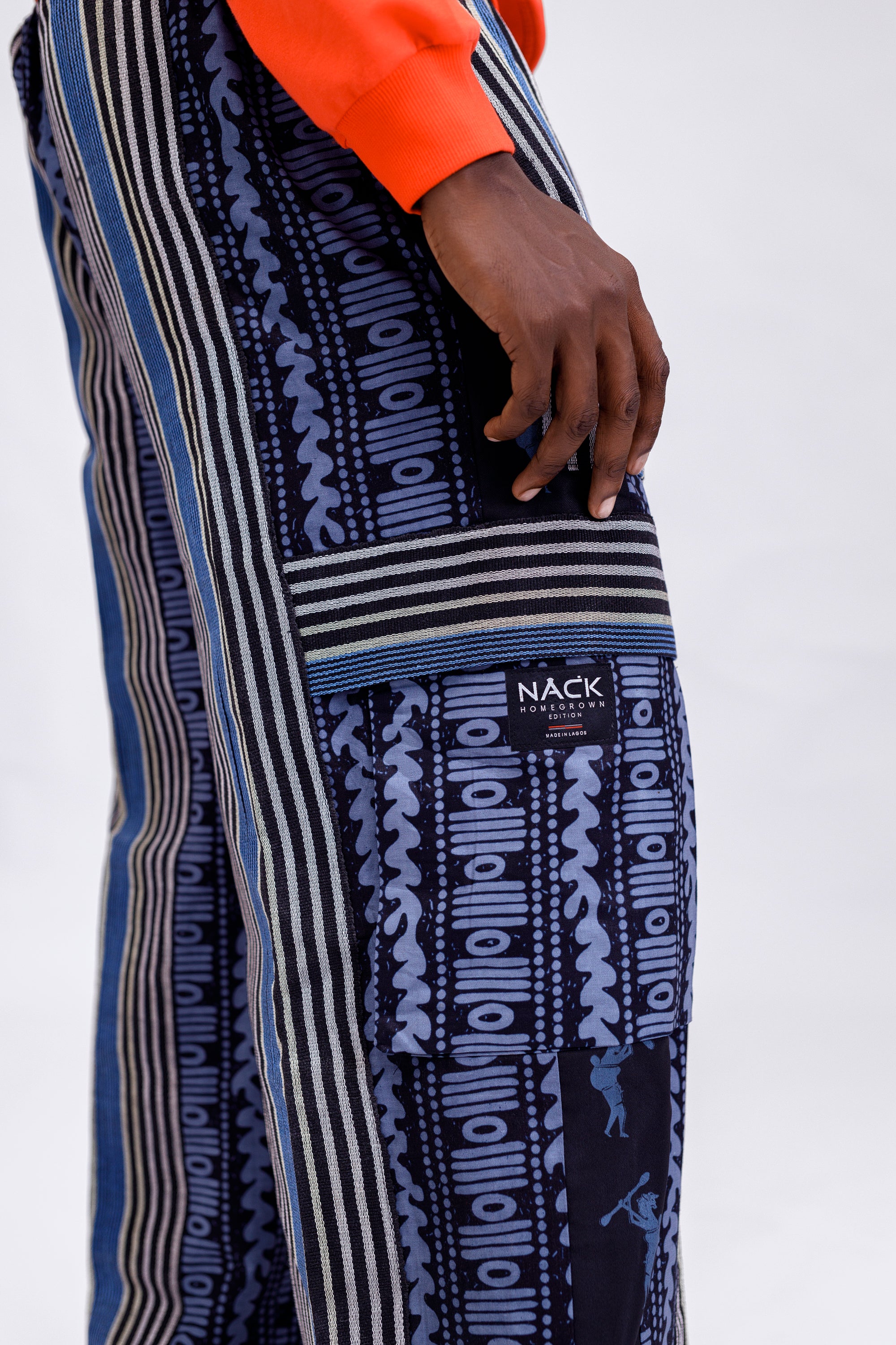 Afropop Mix Pant in Blue