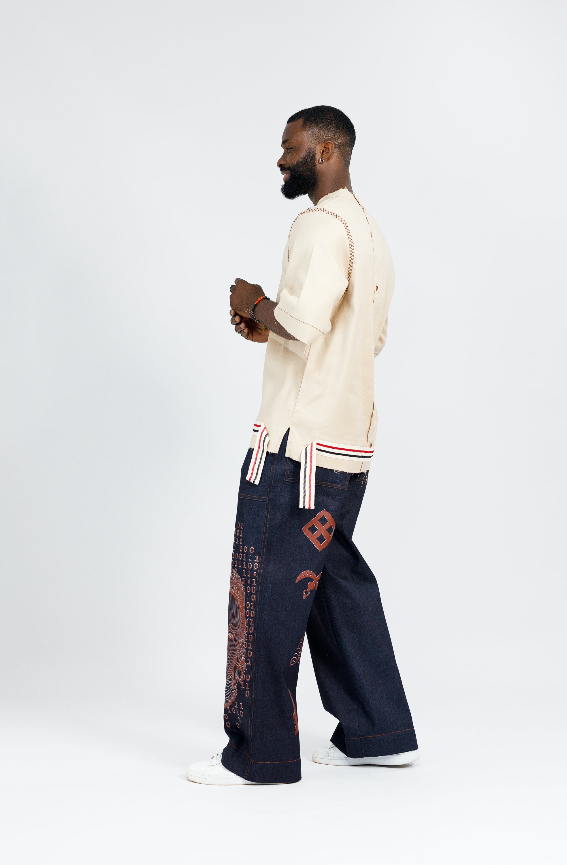 Native Linen Top in Beige