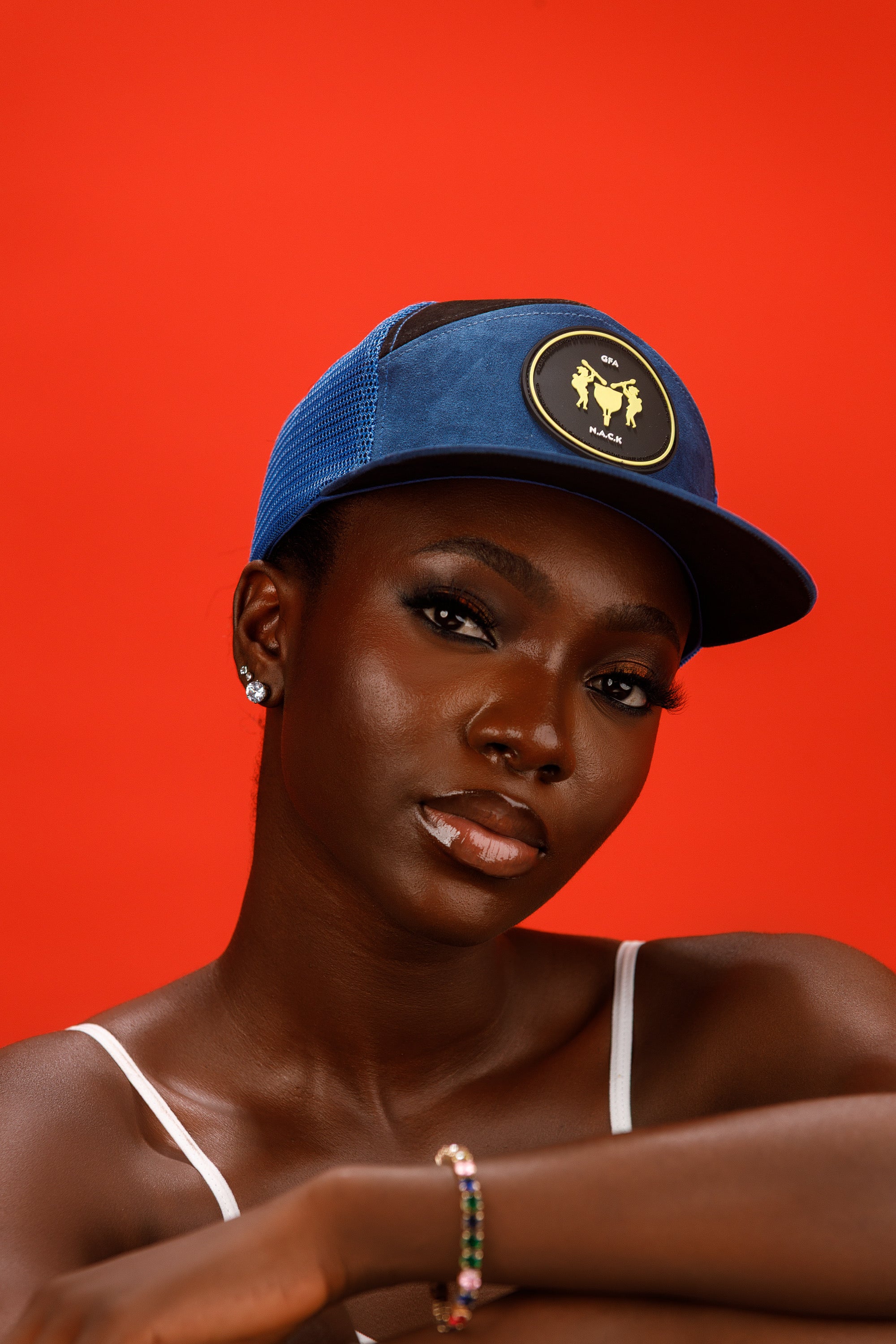 NACK GFA 7-Panel Cap in Blue