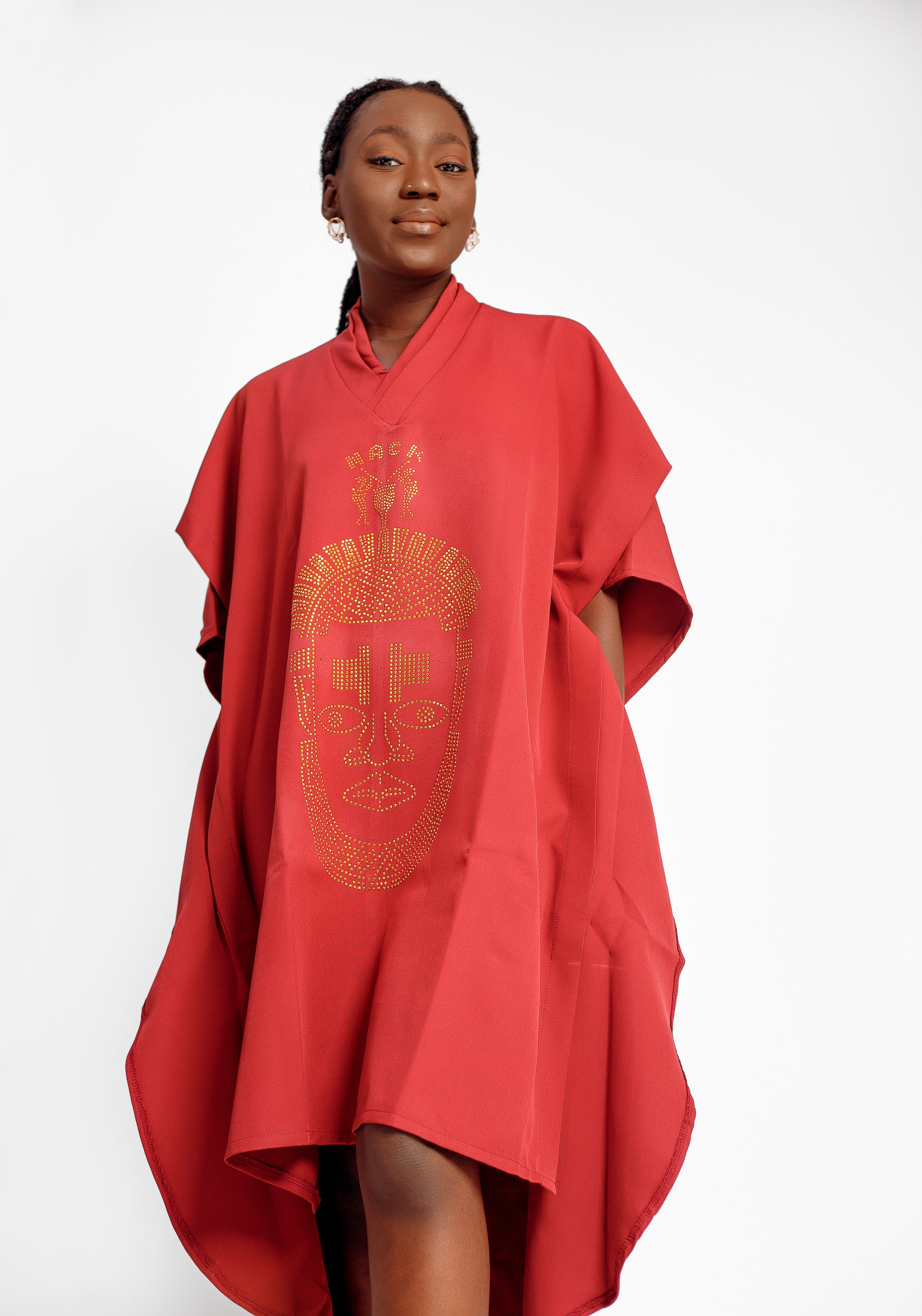 Festac Native  Dress in Wine