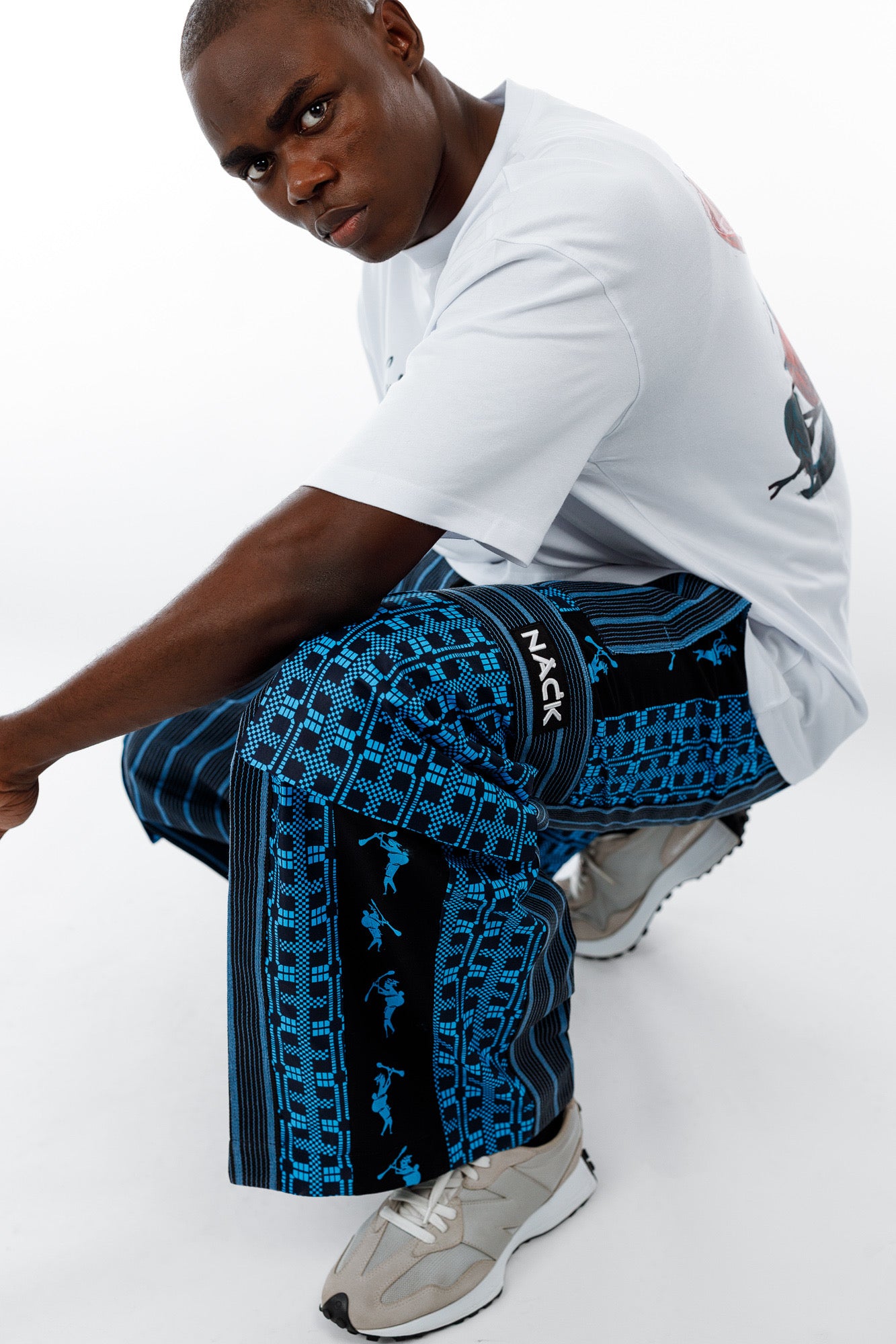 Afropop Mix Pant in Blue