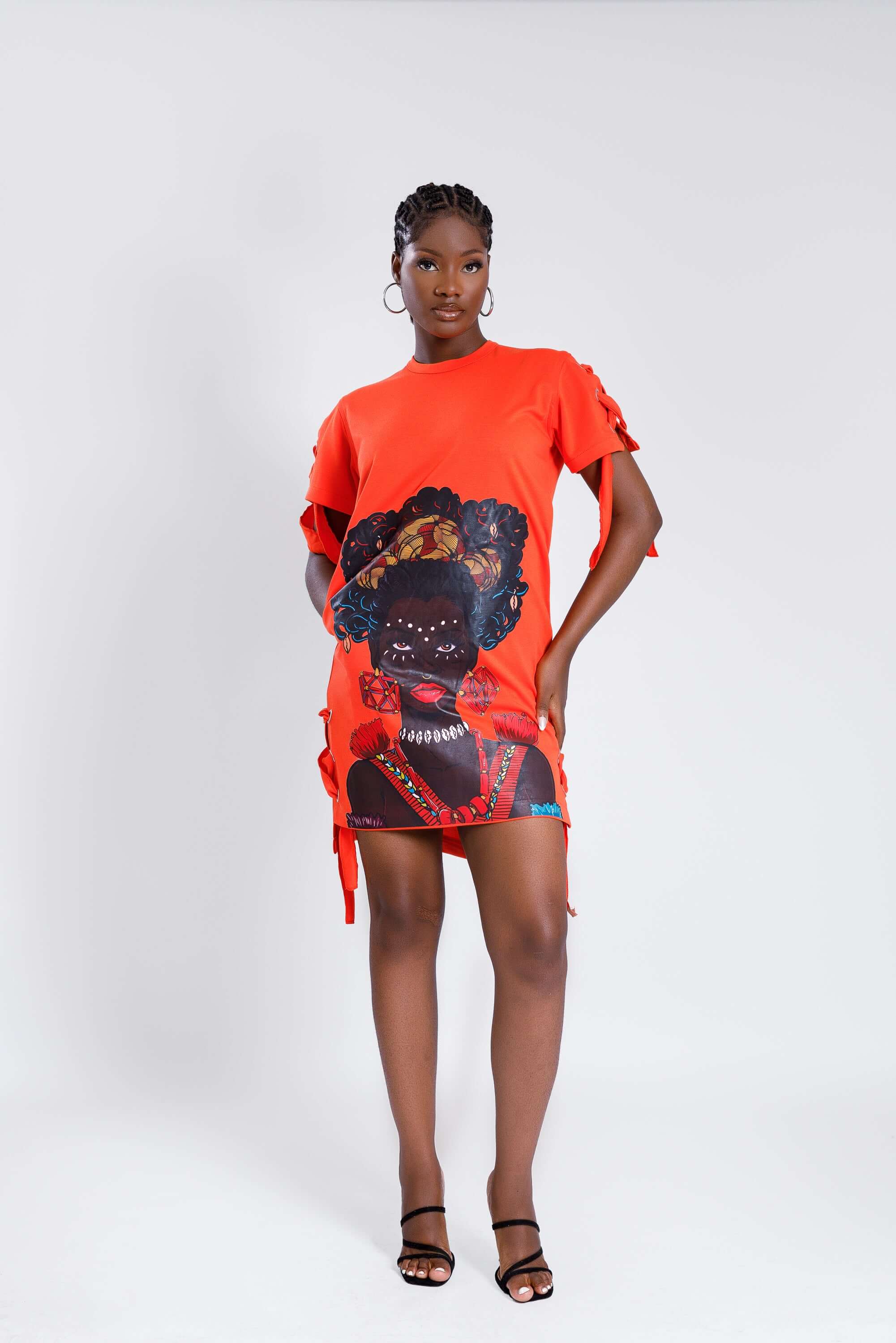 Ibibio Dress in Orange - Dresses