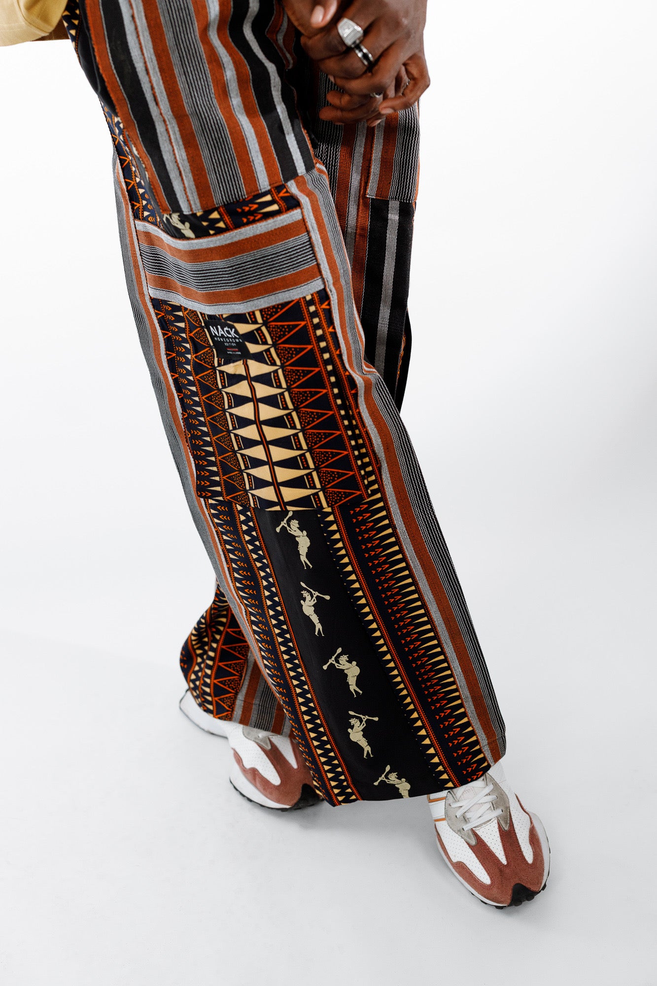 Afropop Mix Pant in Brown