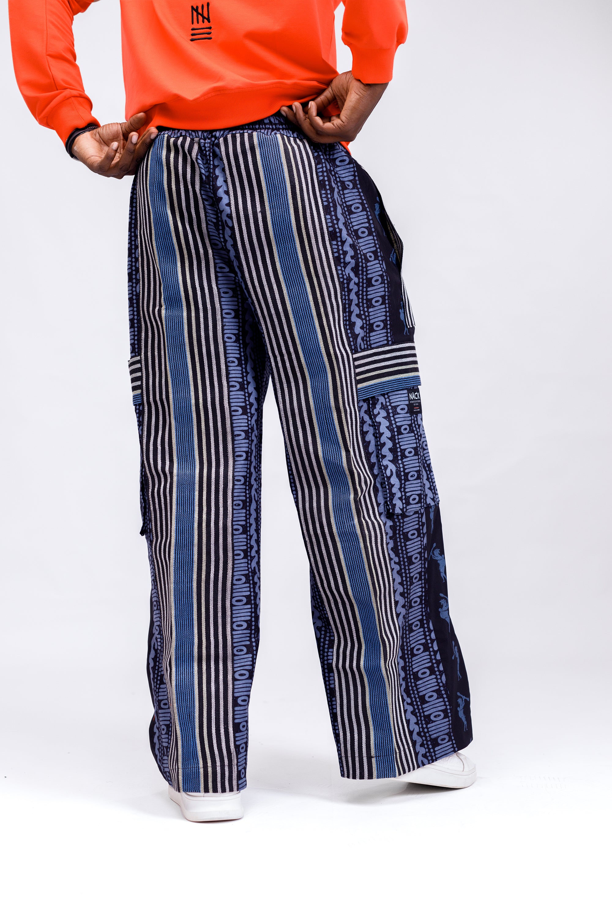 Afropop Mix Pant in Blue