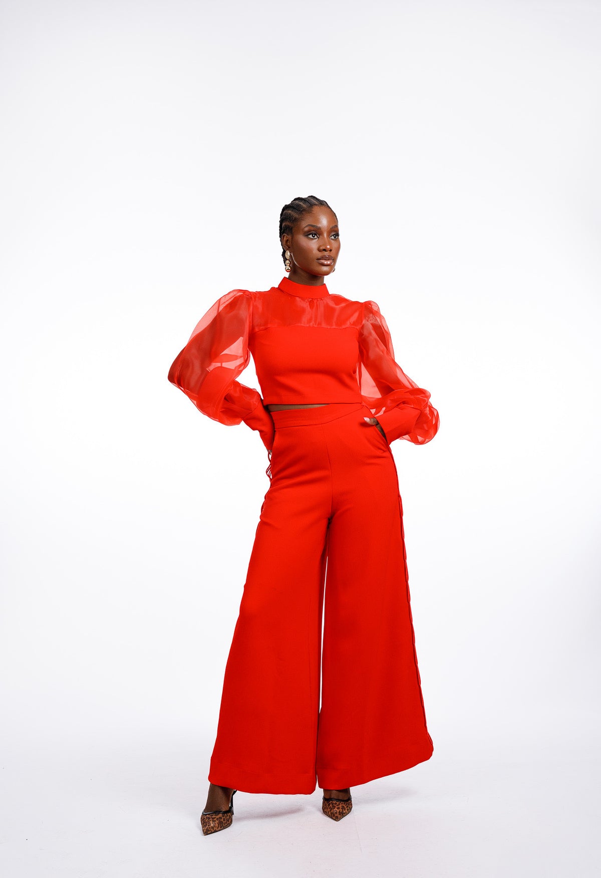 Ara-Set Pant in Red