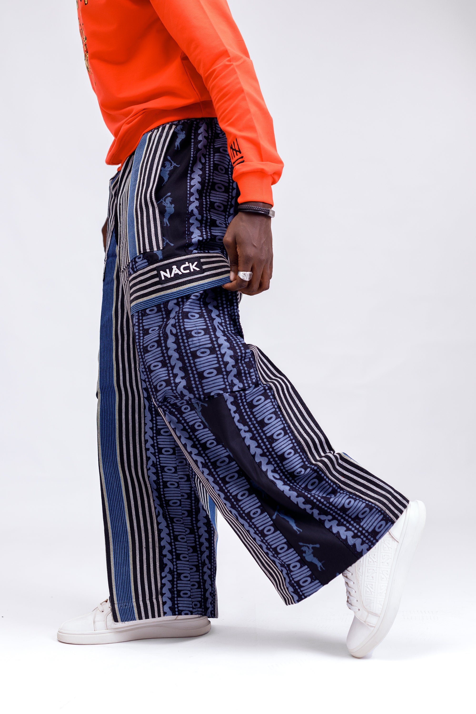 Afropop Mix Pant in Blue