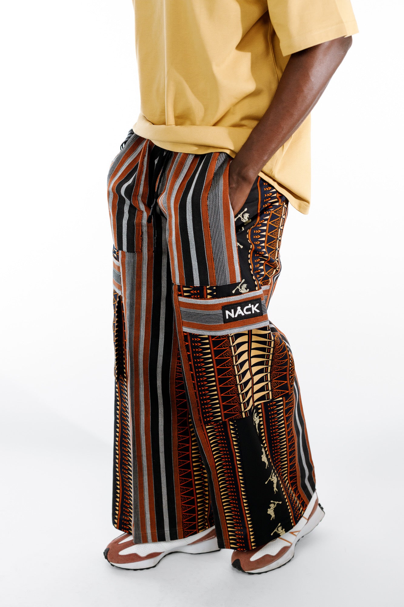 Afropop Mix Pant in Brown