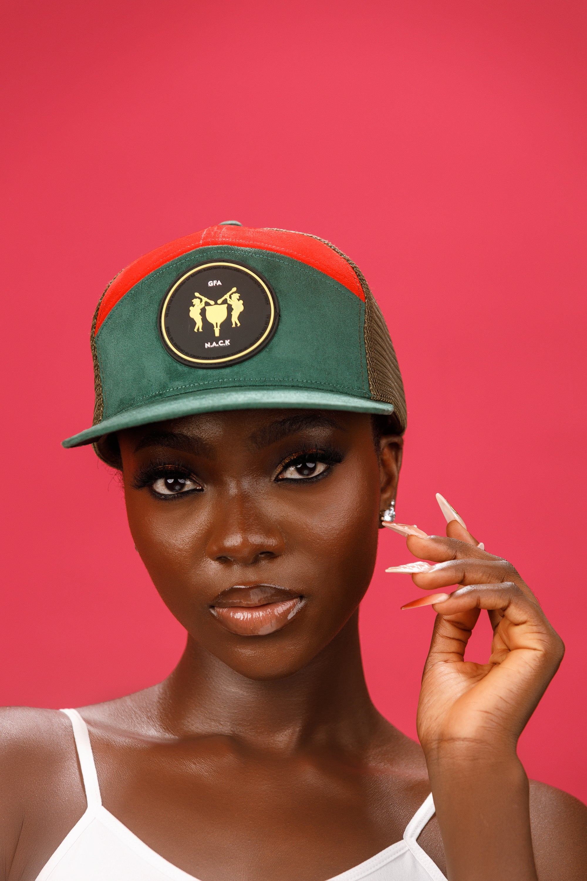 NACK GFA 7-Panel Cap in Green