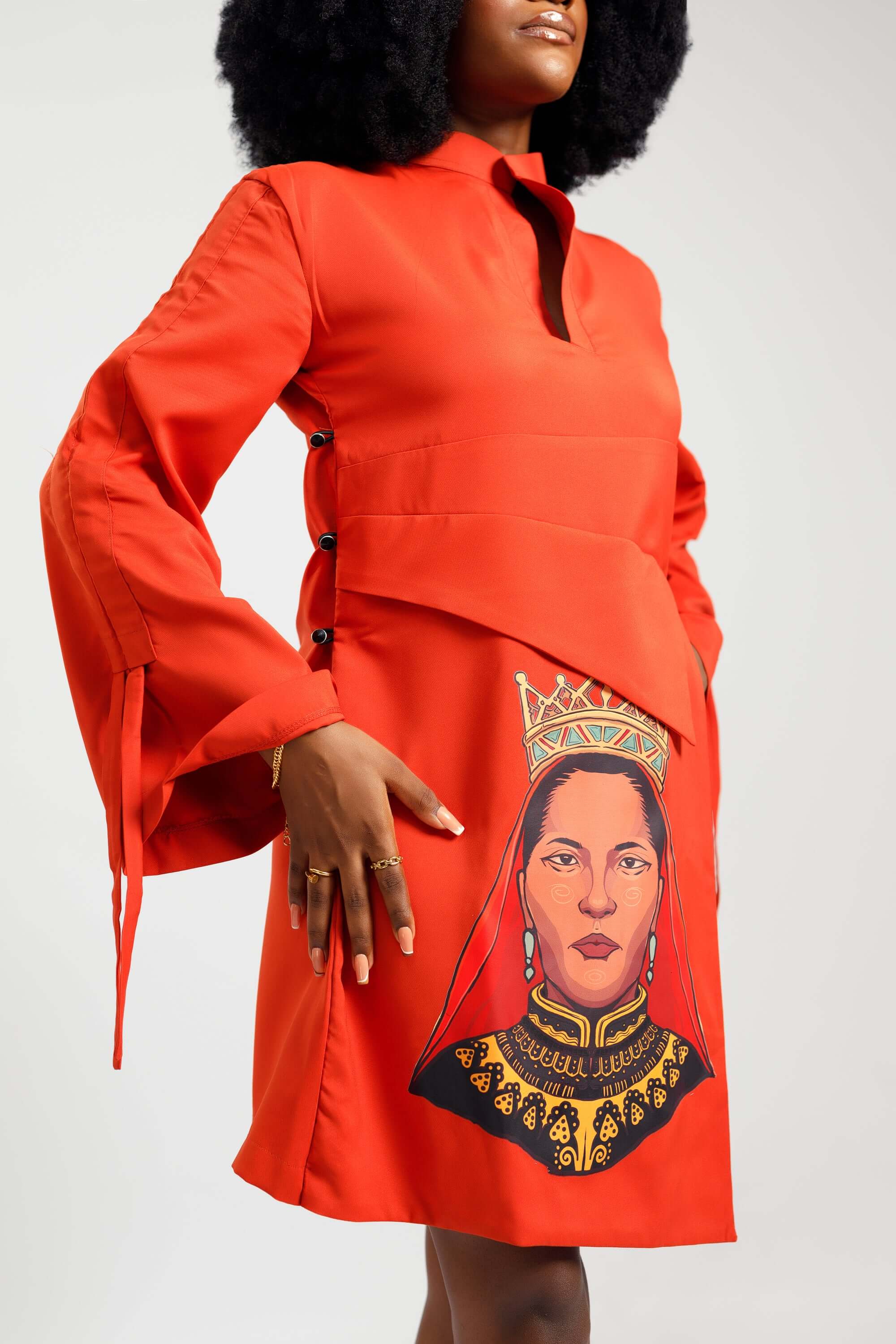Wrap Dress in Orange - Dresses