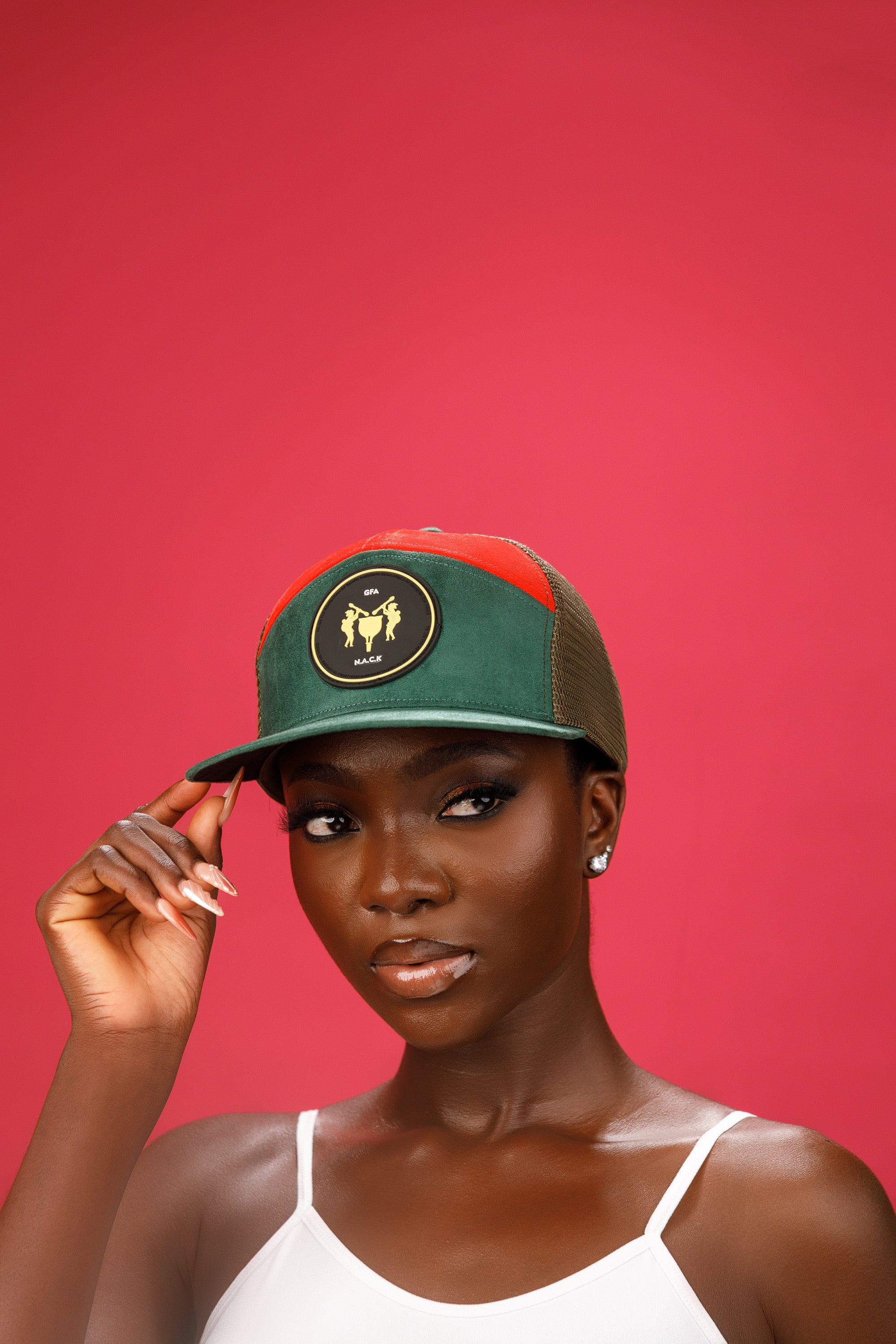NACK GFA 7-Panel Cap in Green