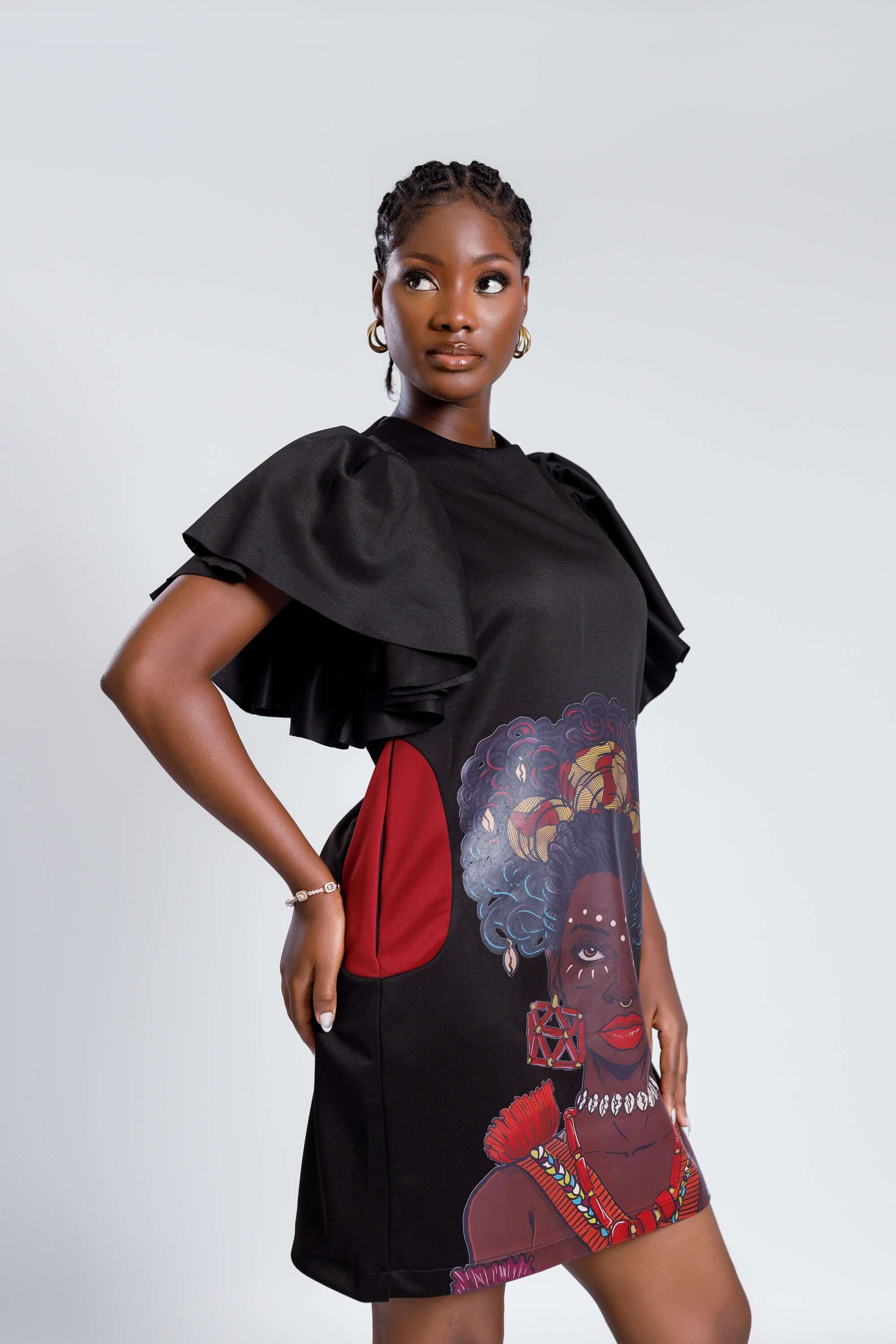 Scuba Dress in Black - Dresses