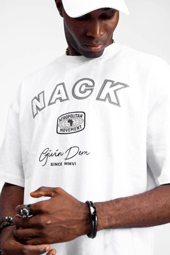 Afropolitan Movement Tee in White -