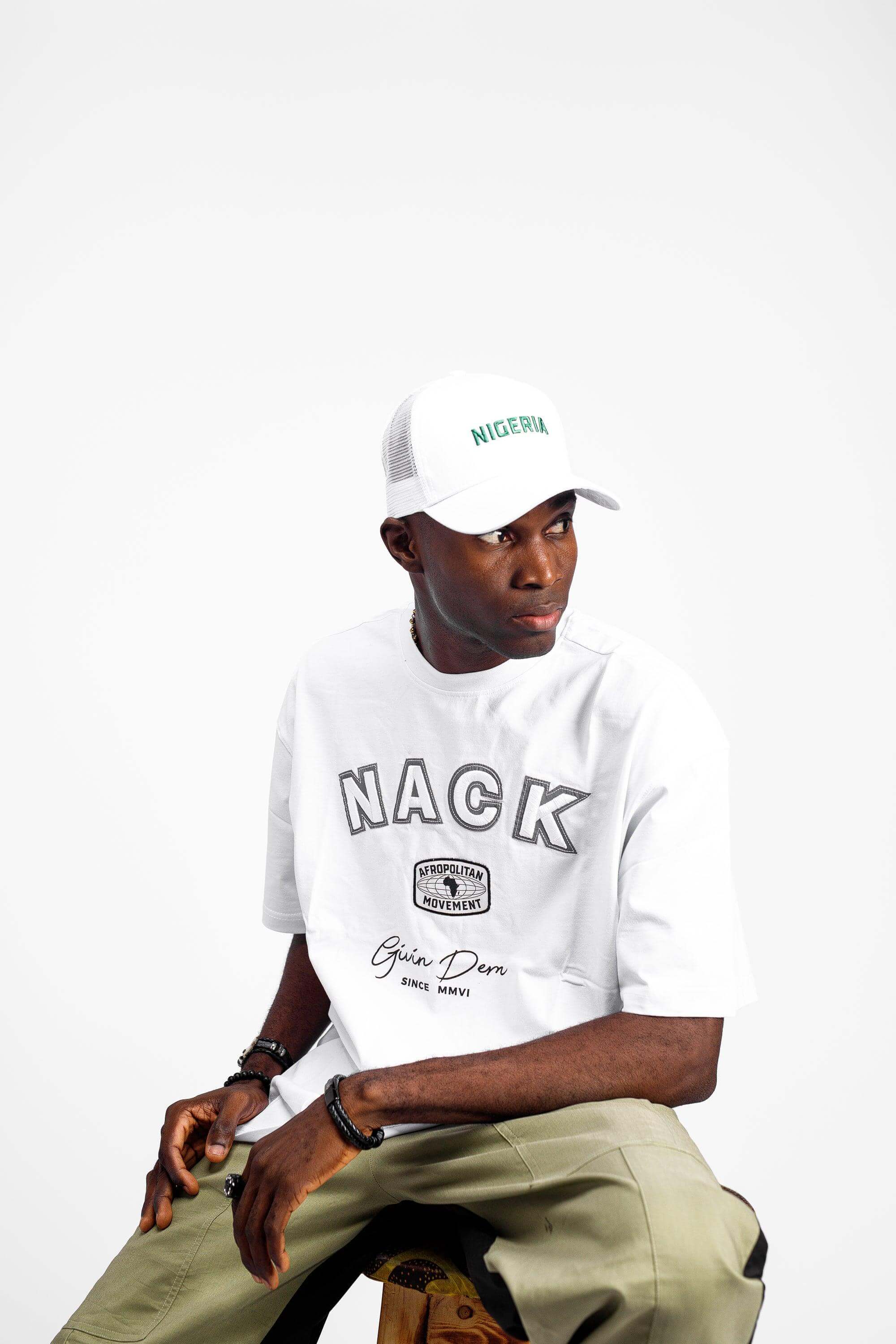 Afropolitan Movement Tee in White -