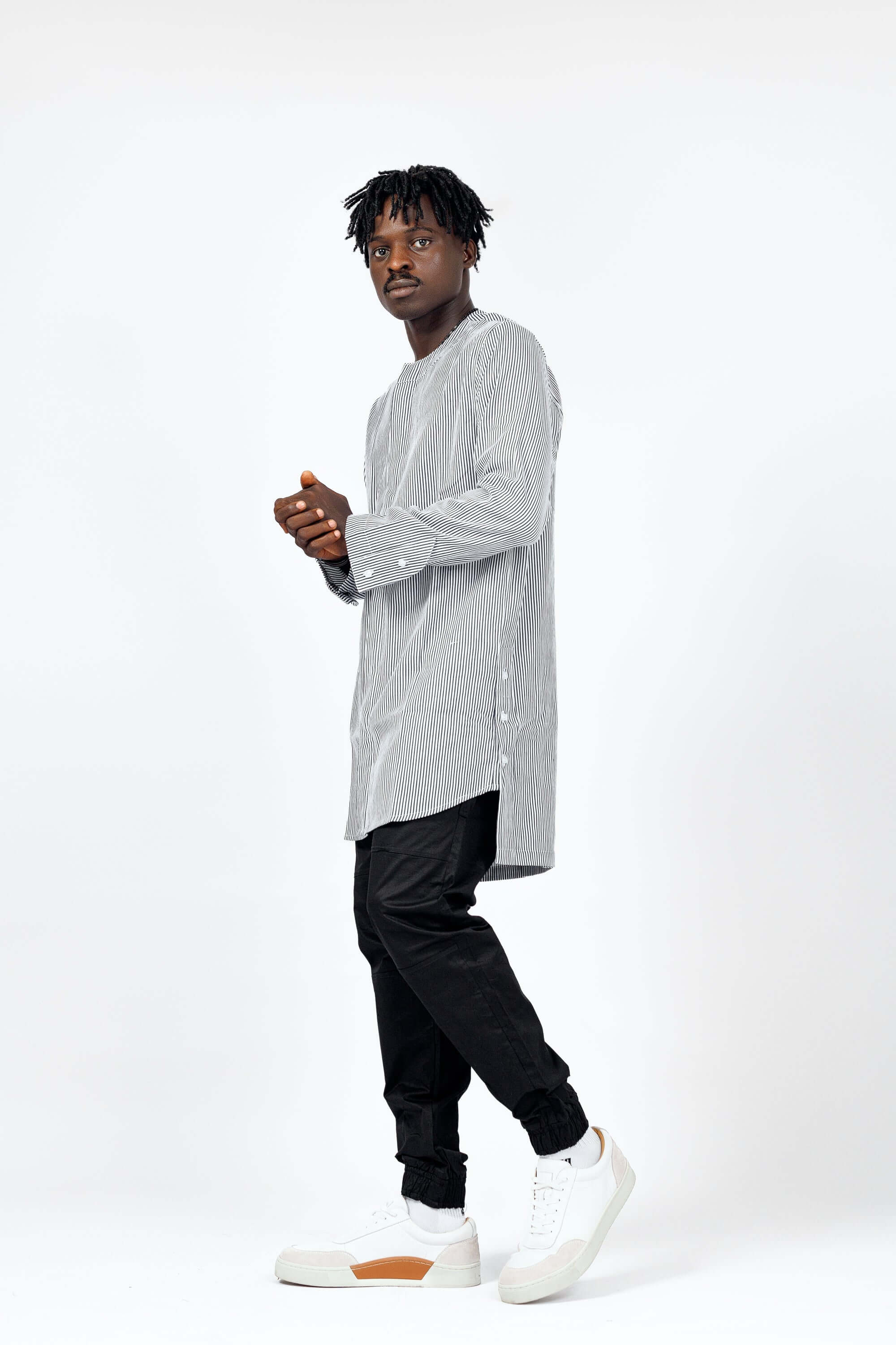 Monochrome Stripe Tunic - Shirts & Tops