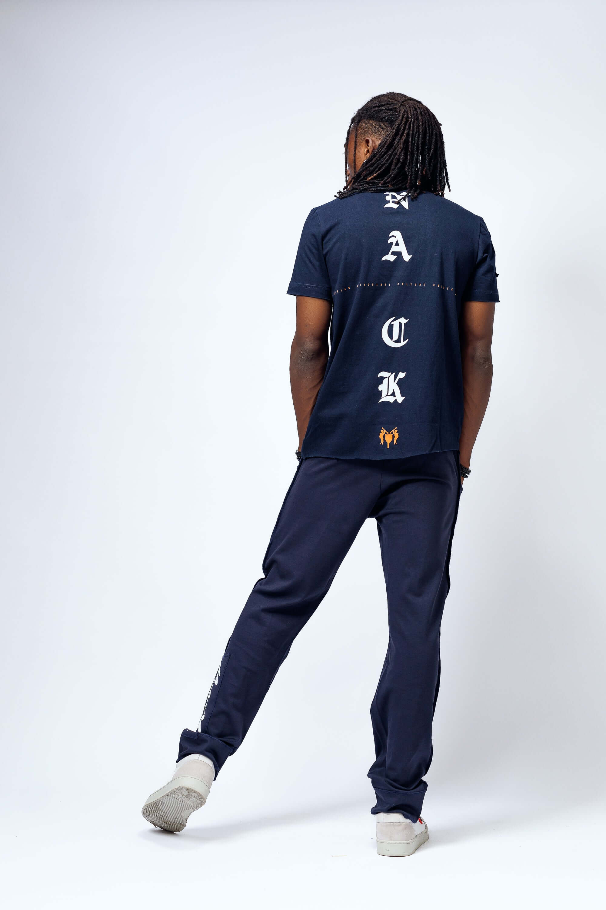 Imani Tee in Navy Blue - Shirts & Tops