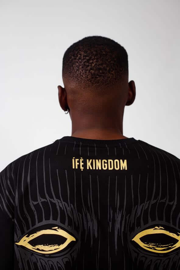 Ife Kingdom Sweat Top in Black - Shirts & Tops