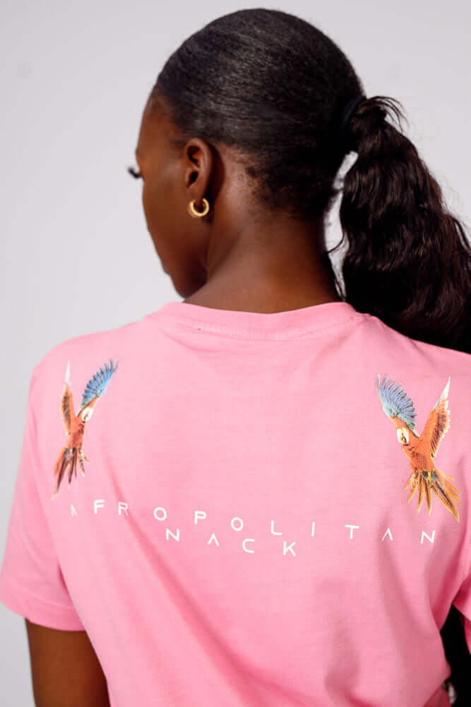 Afrobird Tee in Pink - Shirts & Tops