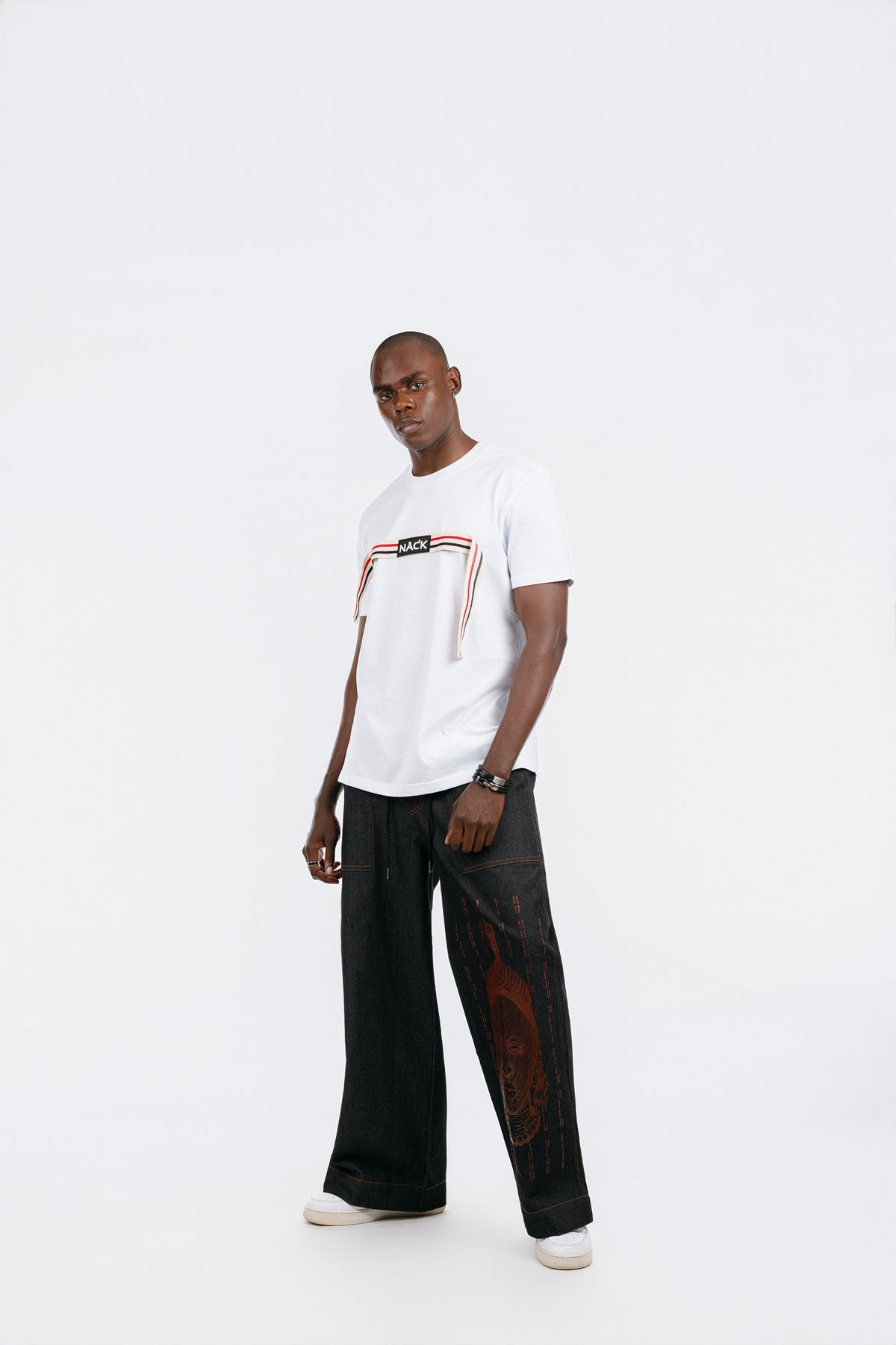 NACK Ribbon Tee in White