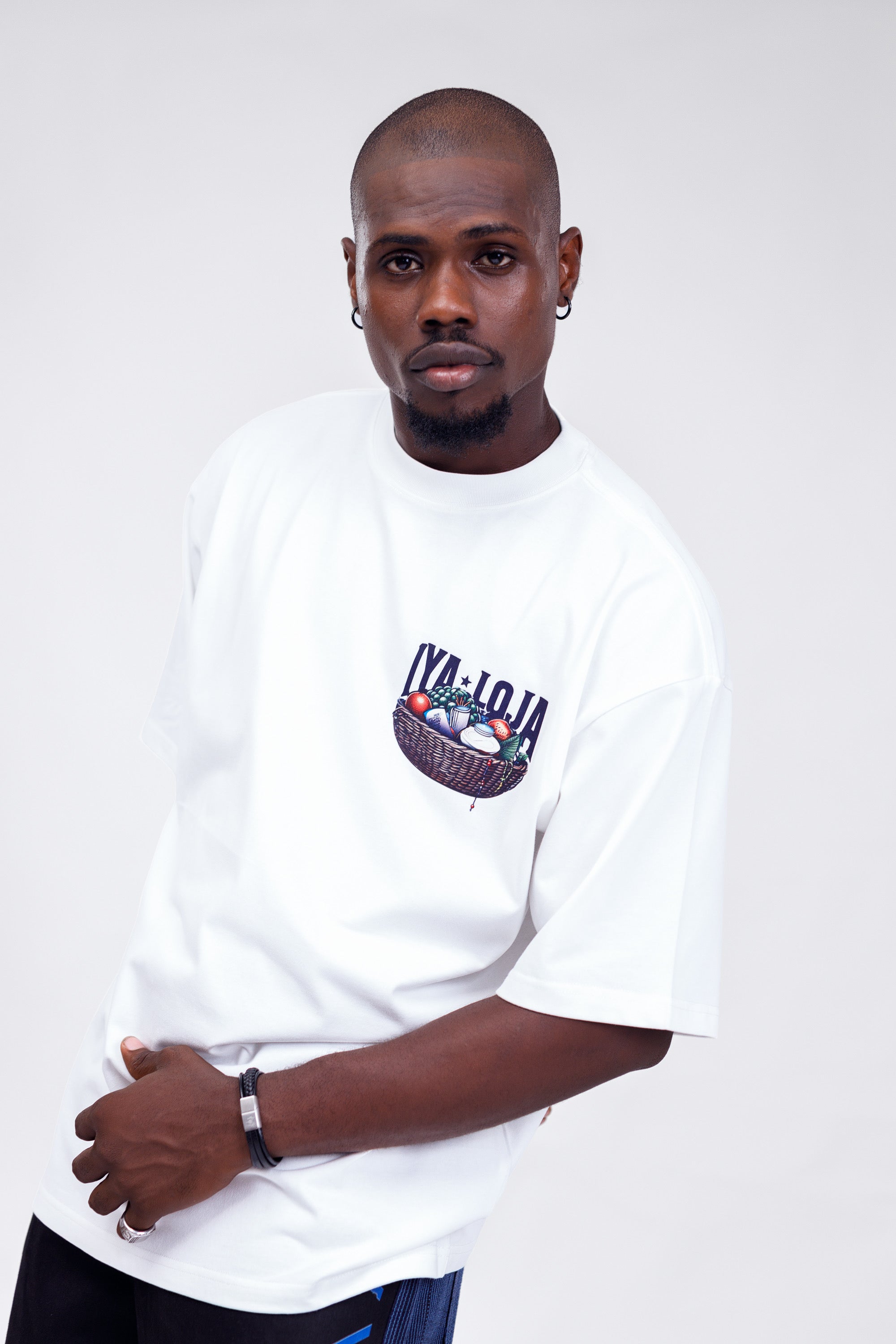 Iyaloja Tee (Pocket Logo) in White