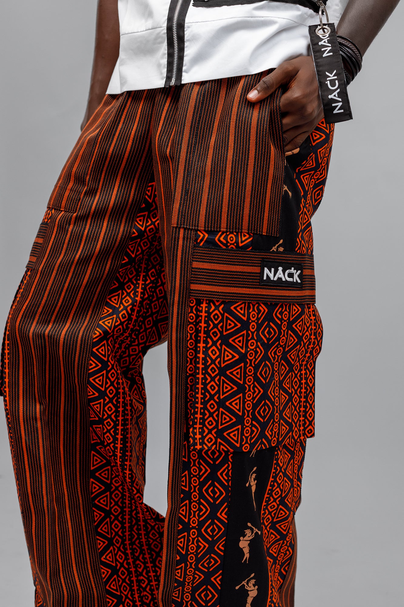 Afropop Mix Pant in Orange