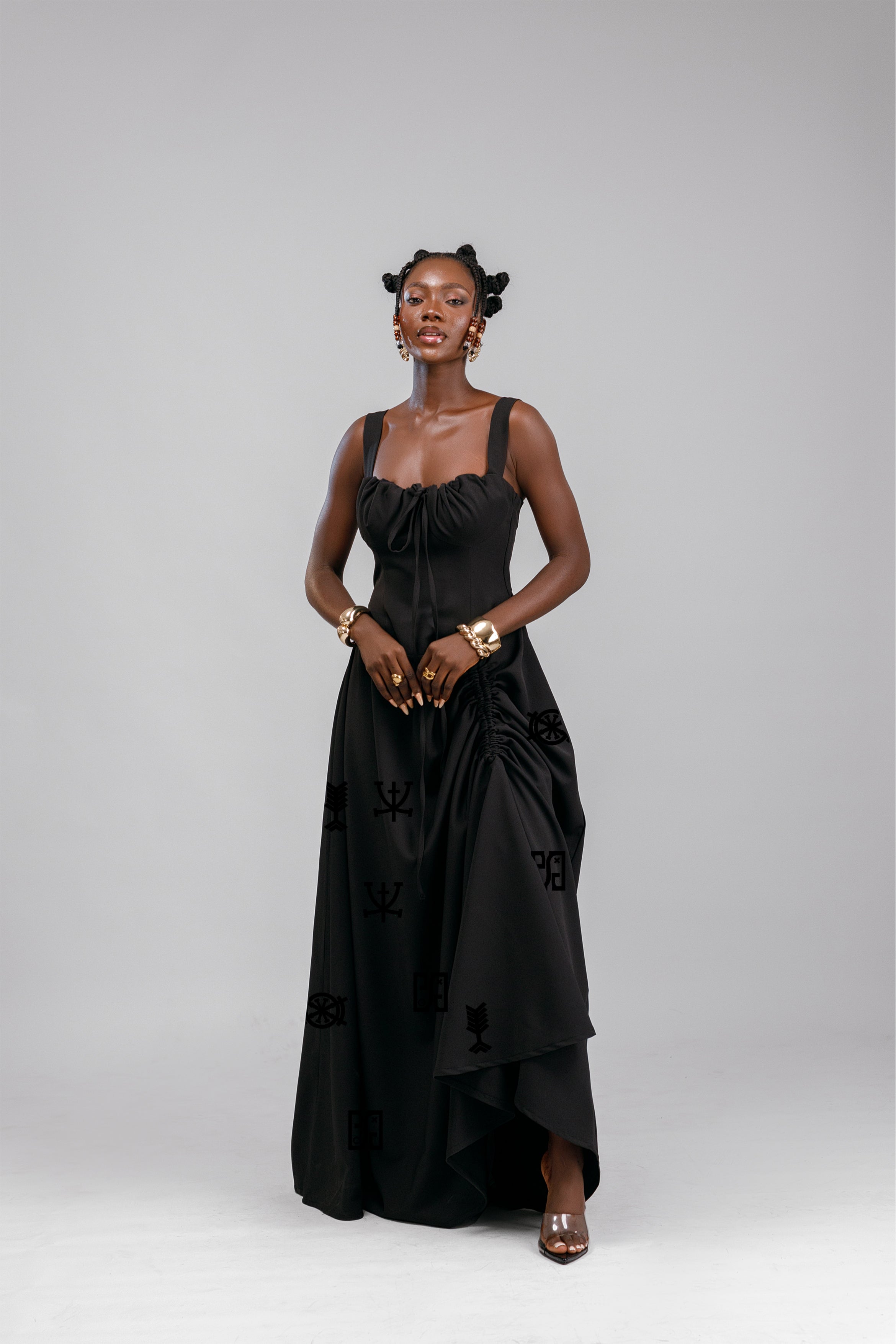 Oma Summer Dress in Black