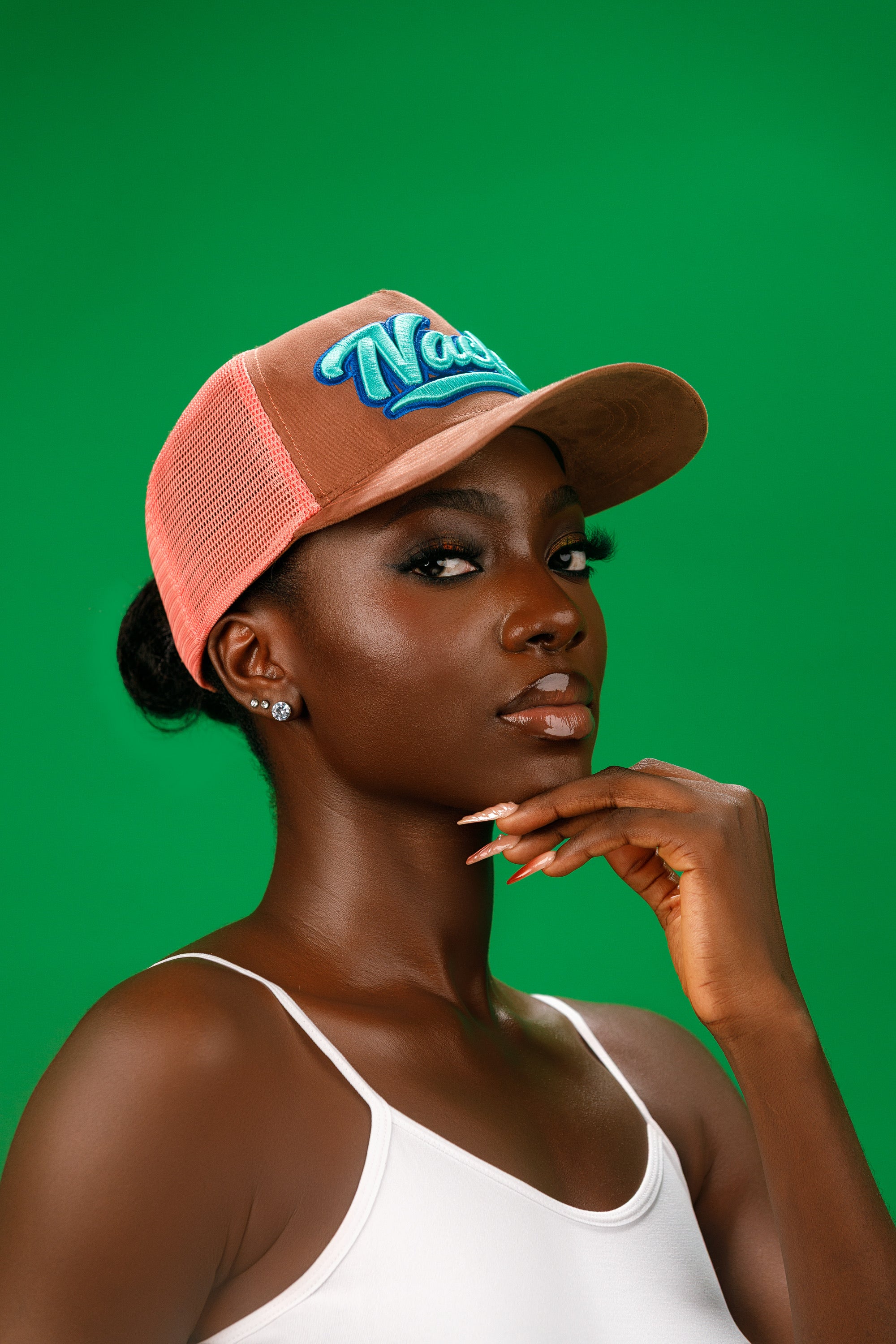 NACK Summer Vibes Cap in Peach