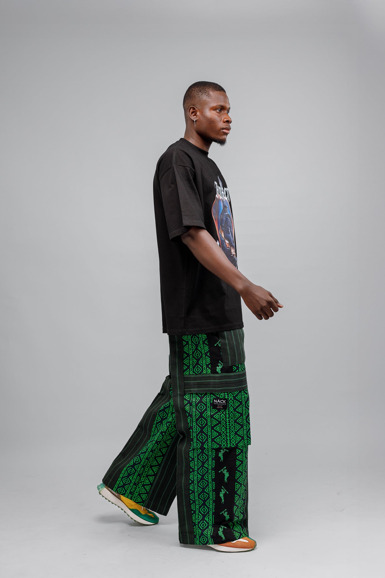Afropop Mix Pant in Green