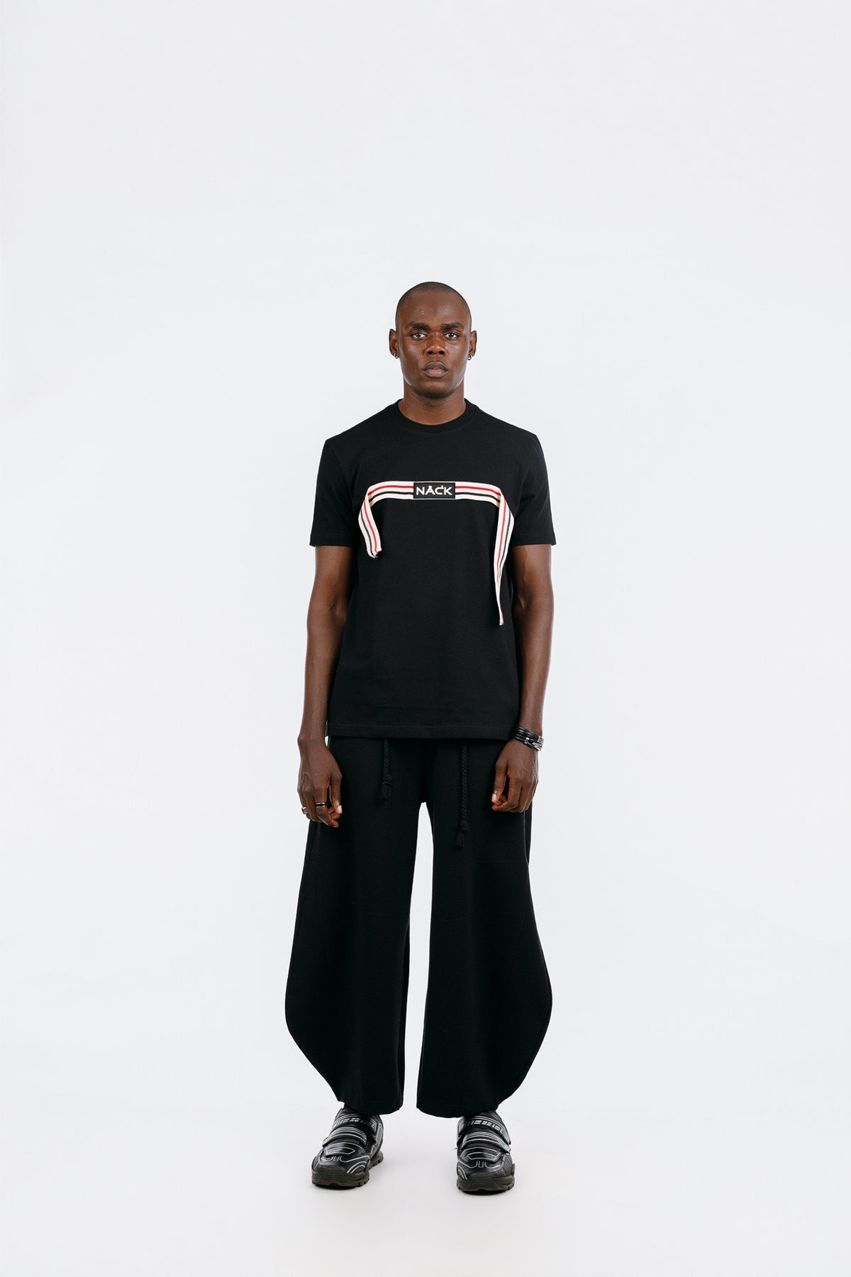 NACK Ribbon Tee in Black
