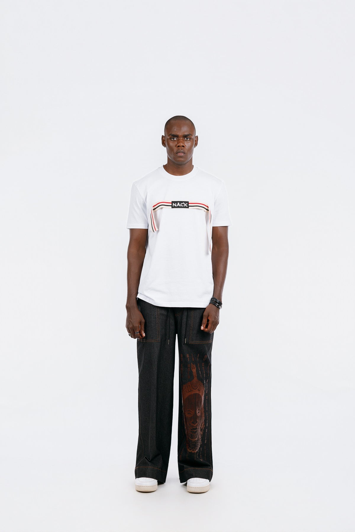 NACK Ribbon Tee in White