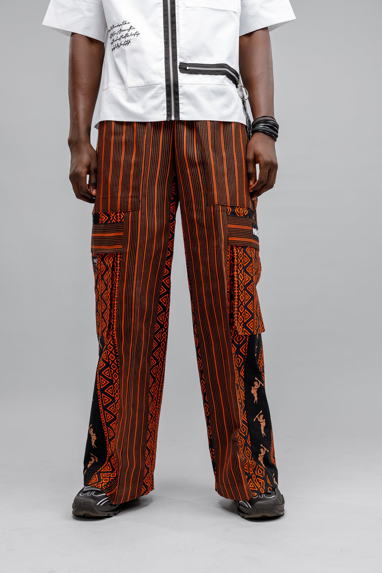 Afropop Mix Pant in Orange