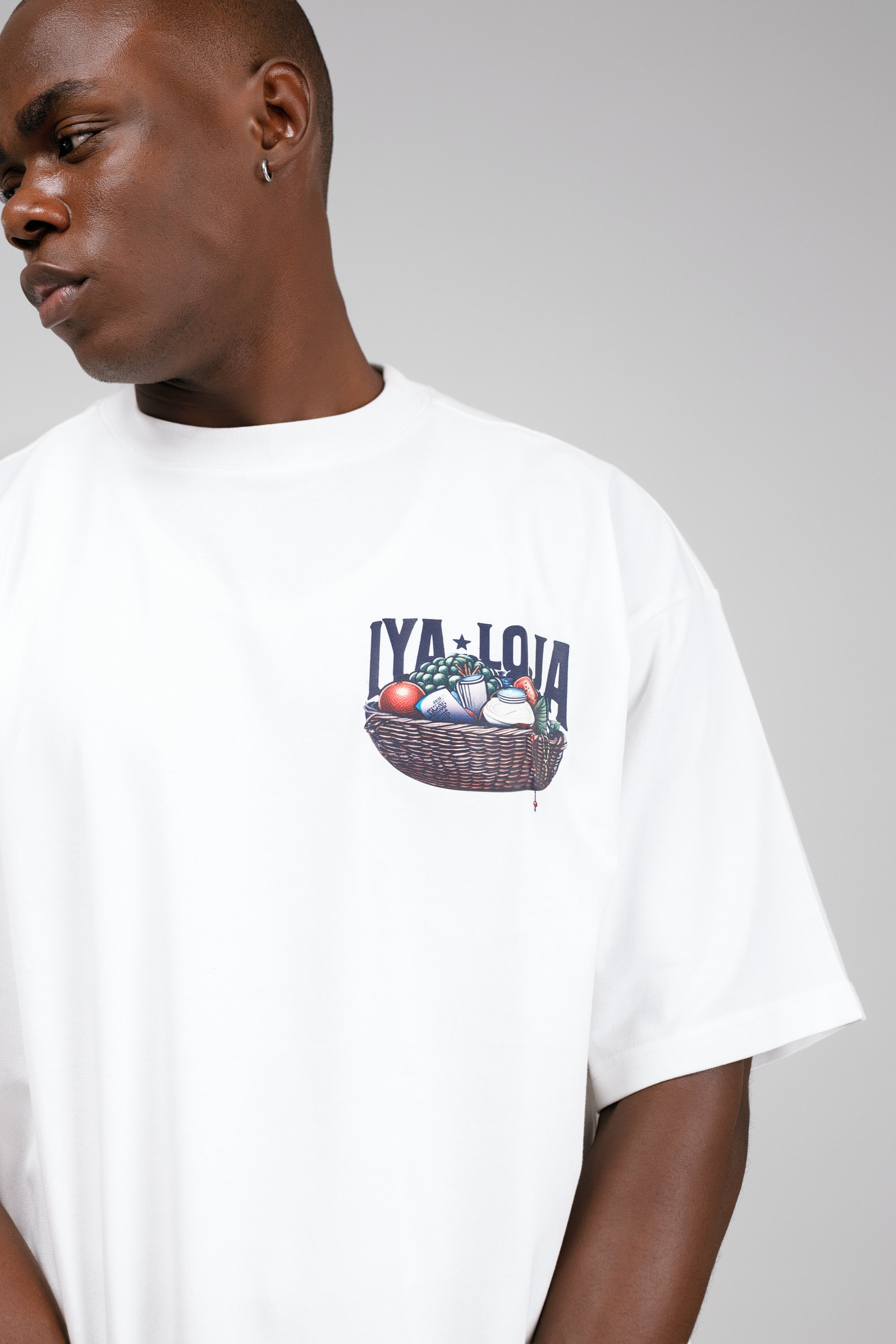 Iyaloja Tee (Pocket Logo) in White