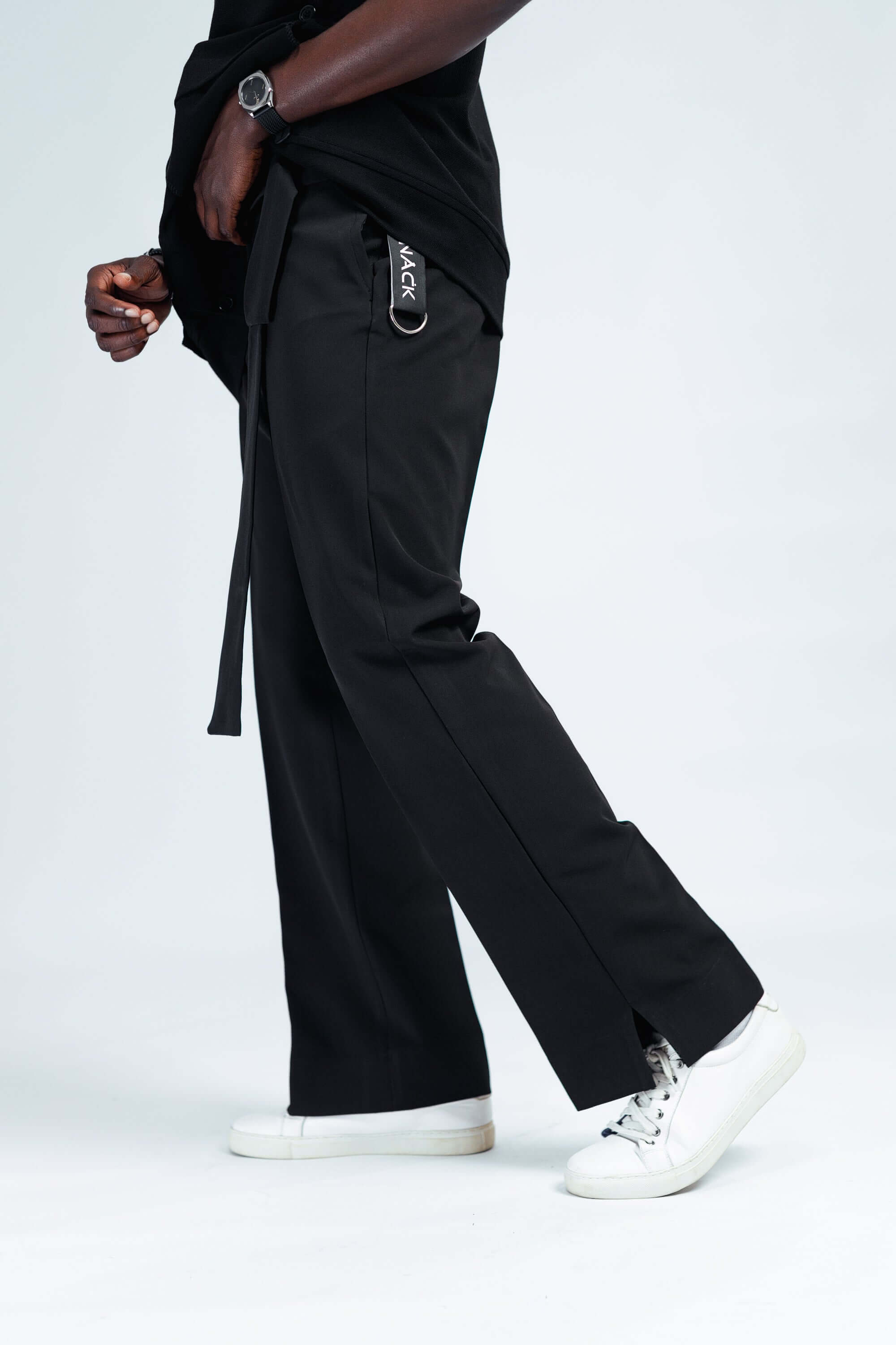 NACK Art Silk Pant in Black - Pants