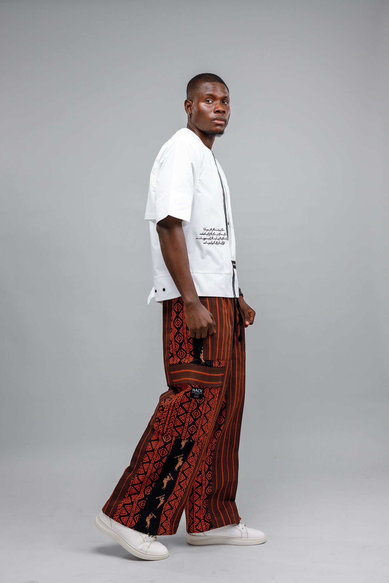 Afropop Mix Pant in Orange