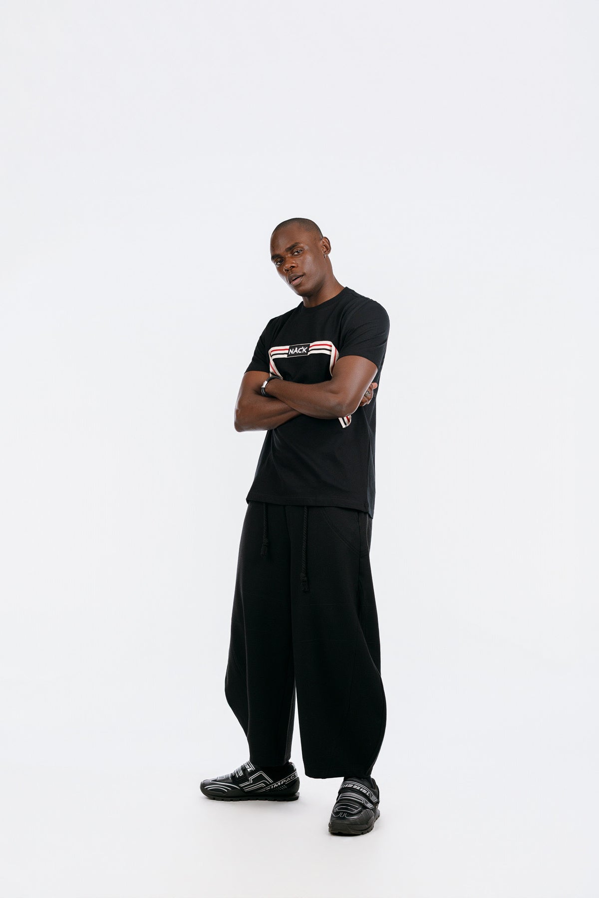 NACK Ribbon Tee in Black