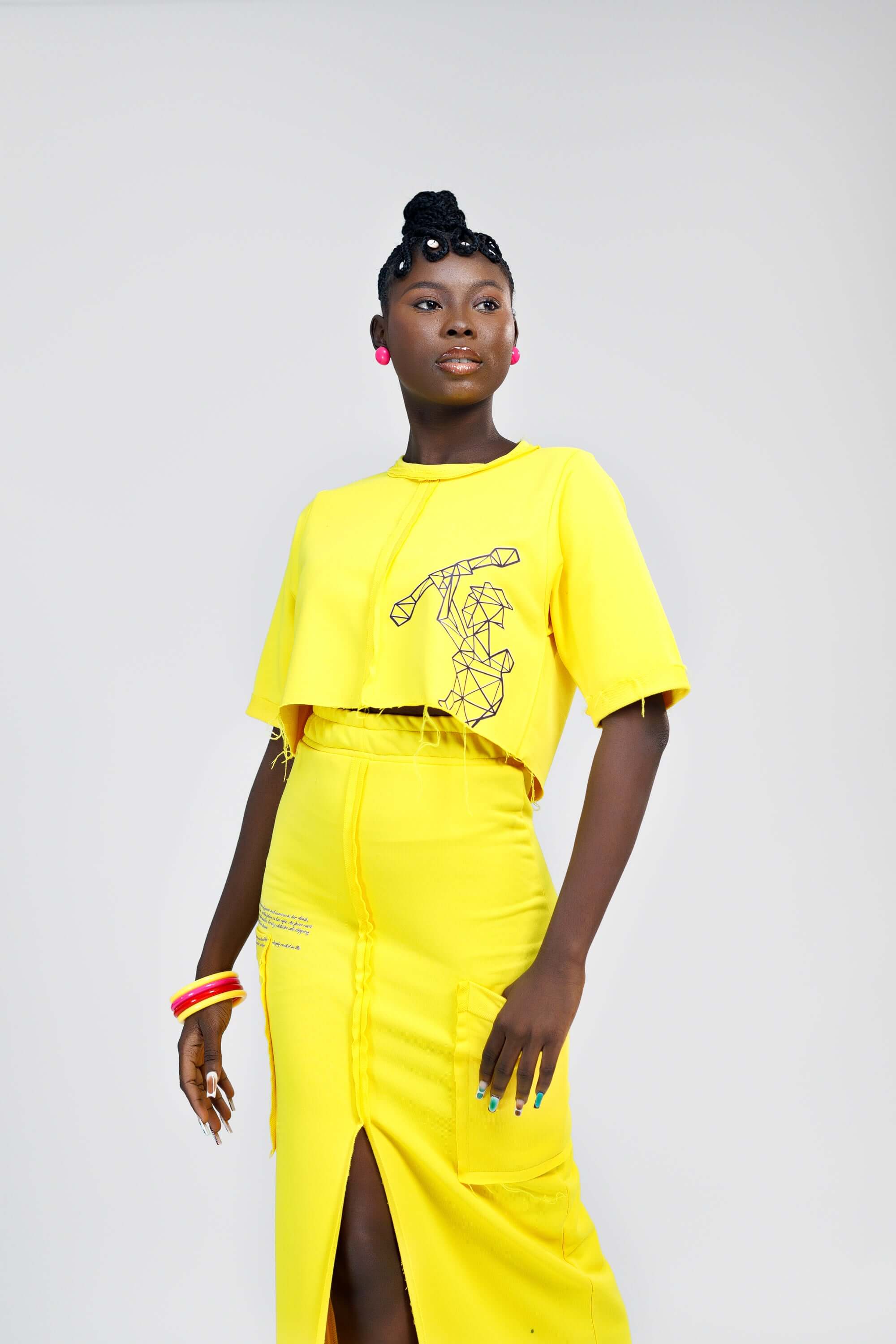 Female Karko 2pcs in Yellow - Dresses