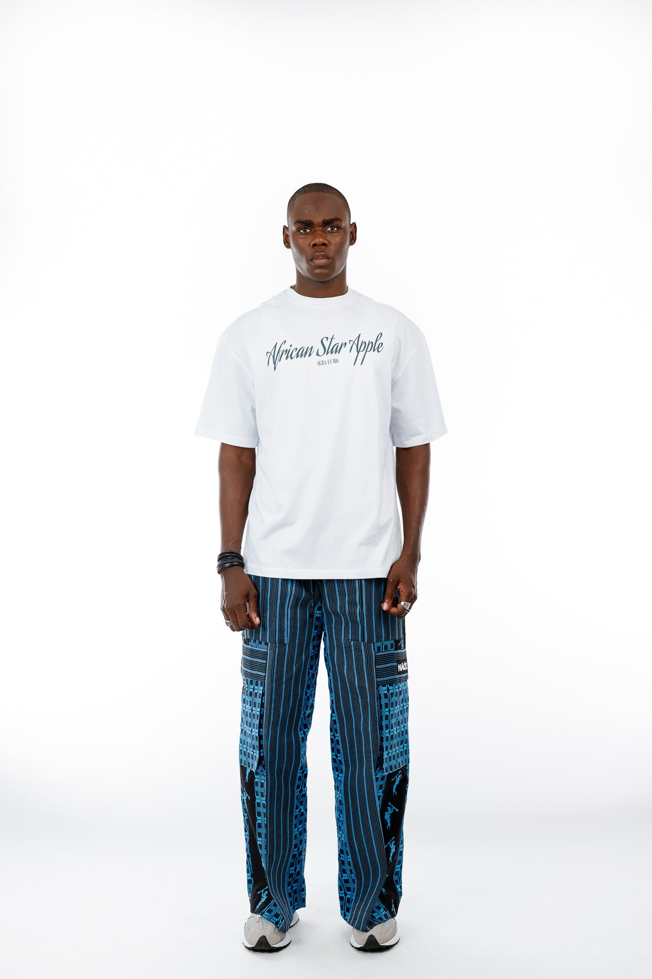Afropop Mix Pant in Blue