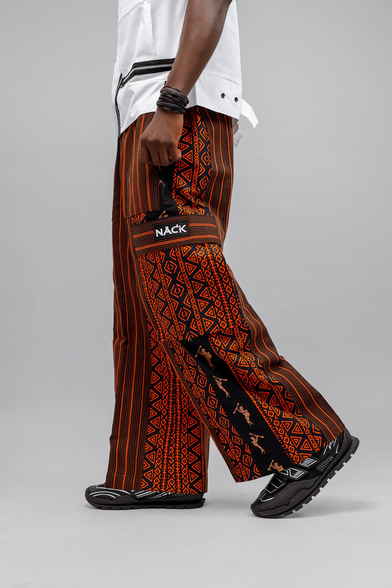 Afropop Mix Pant in Orange