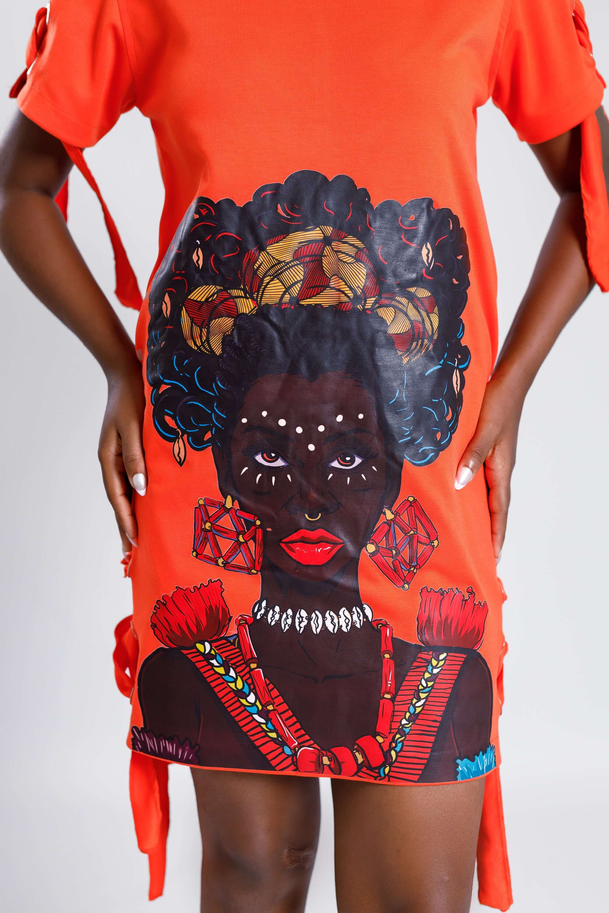 Ibibio Dress in Orange - Dresses