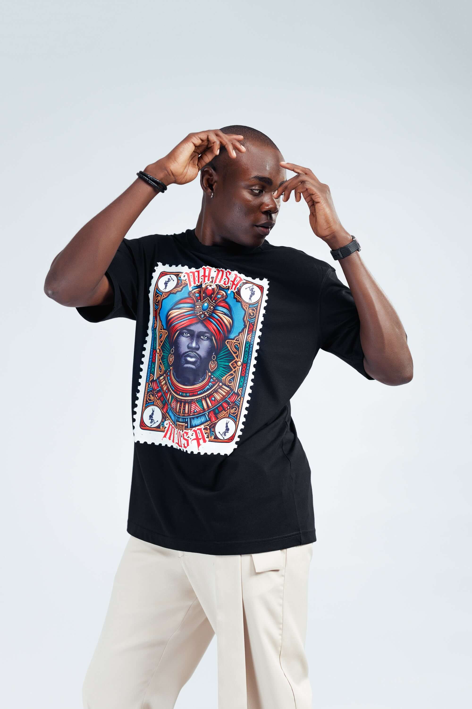 Mansa Musa Tee in Black - Uncategorized