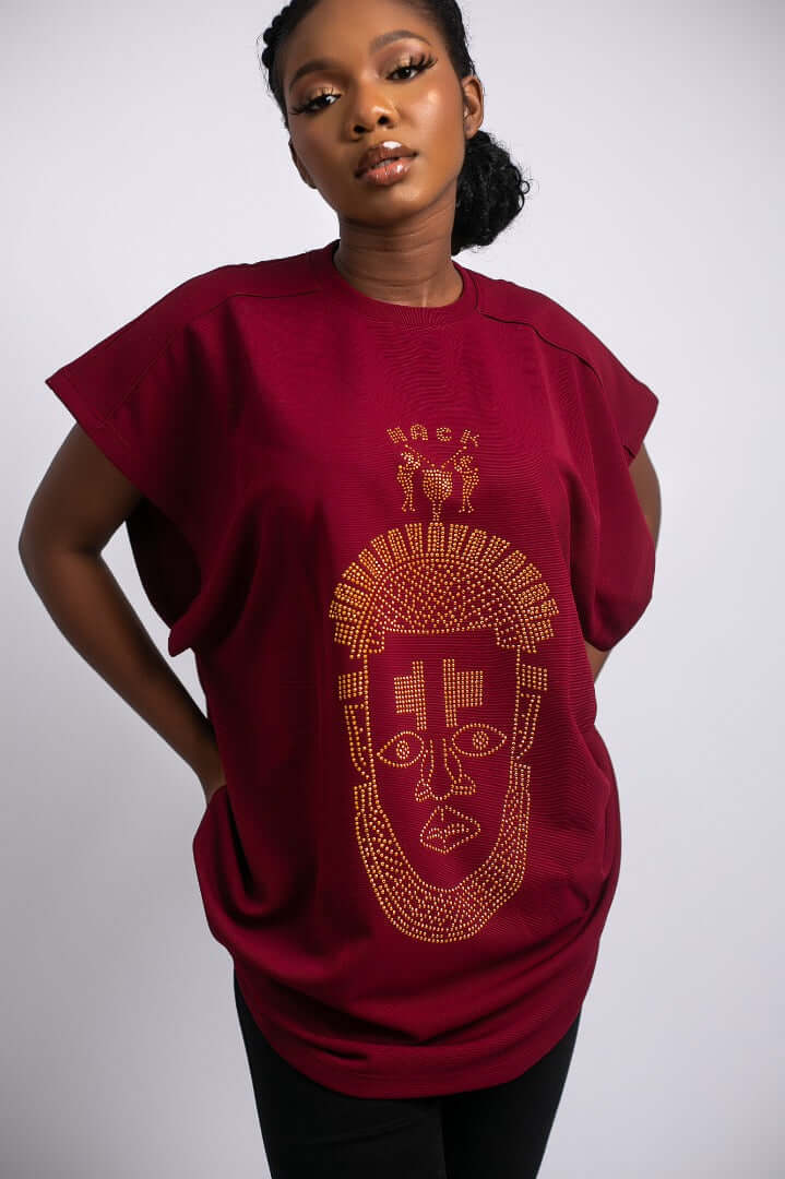 Festac Top in Wine - Shirts & Tops