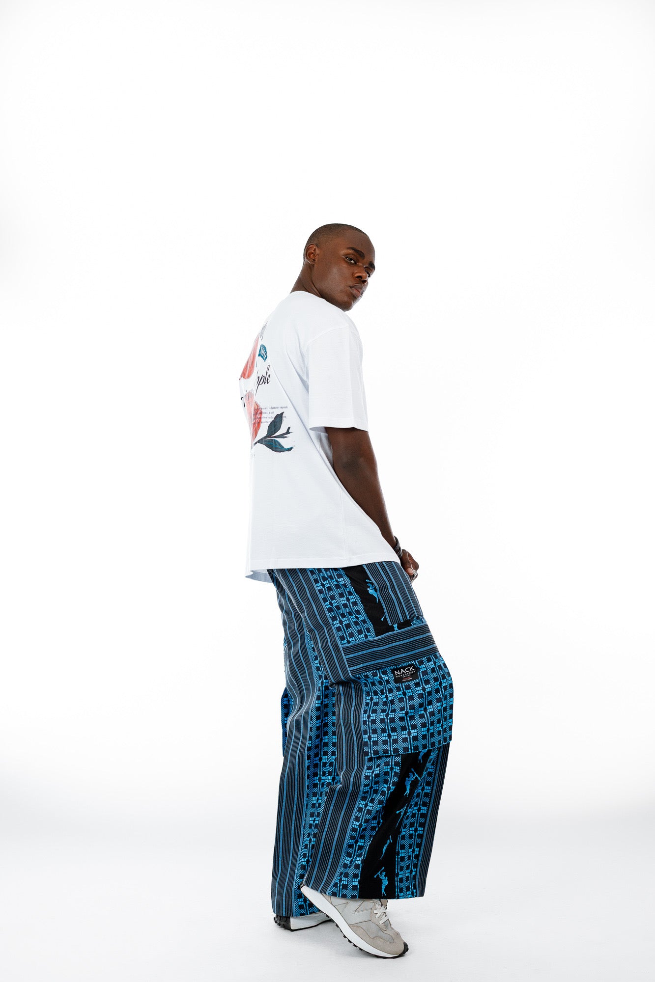 Afropop Mix Pant in Blue